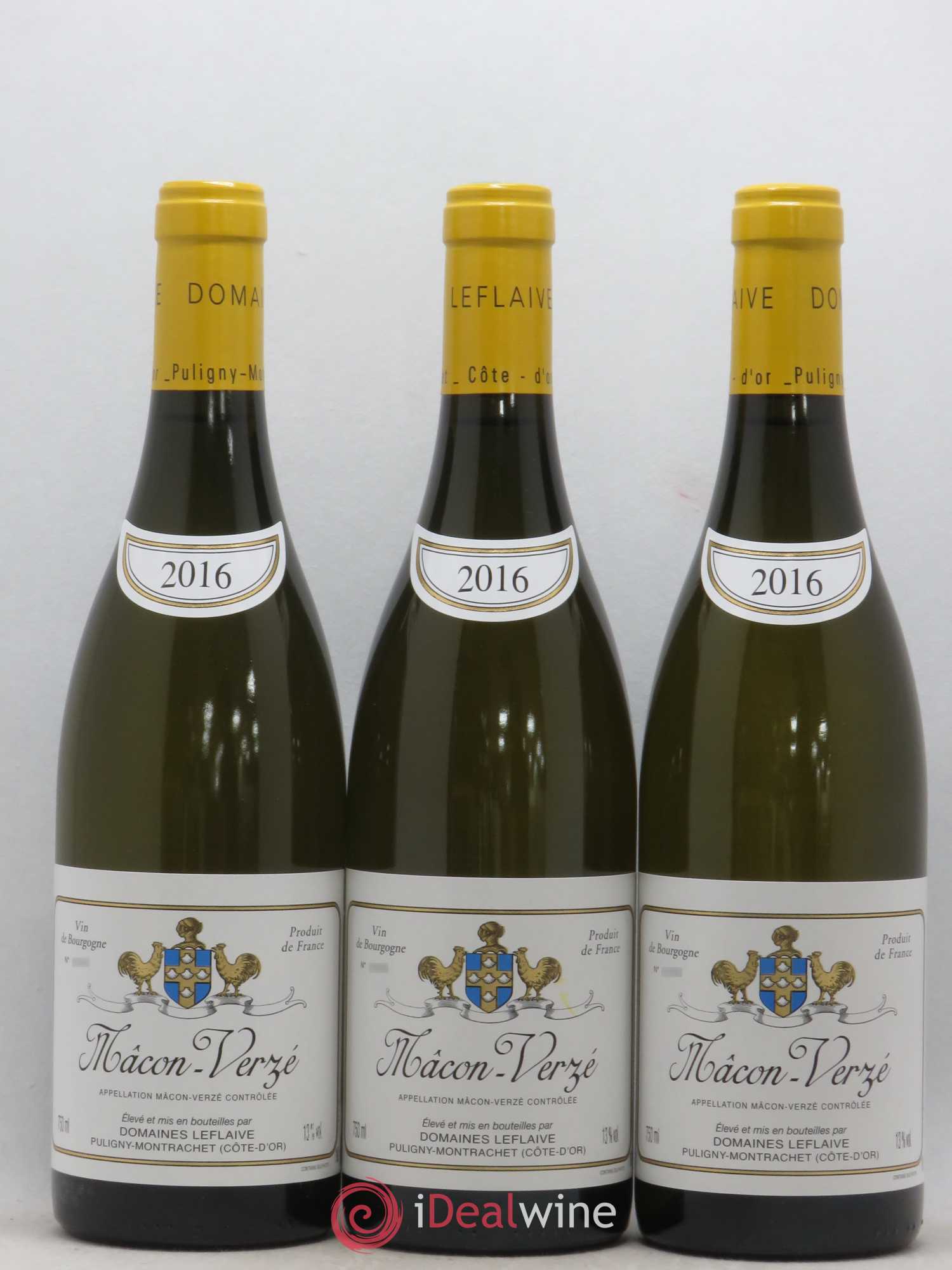 Mâcon Verzé Leflaive (Domaine) 2016 - Lot de 3 bouteilles - 0