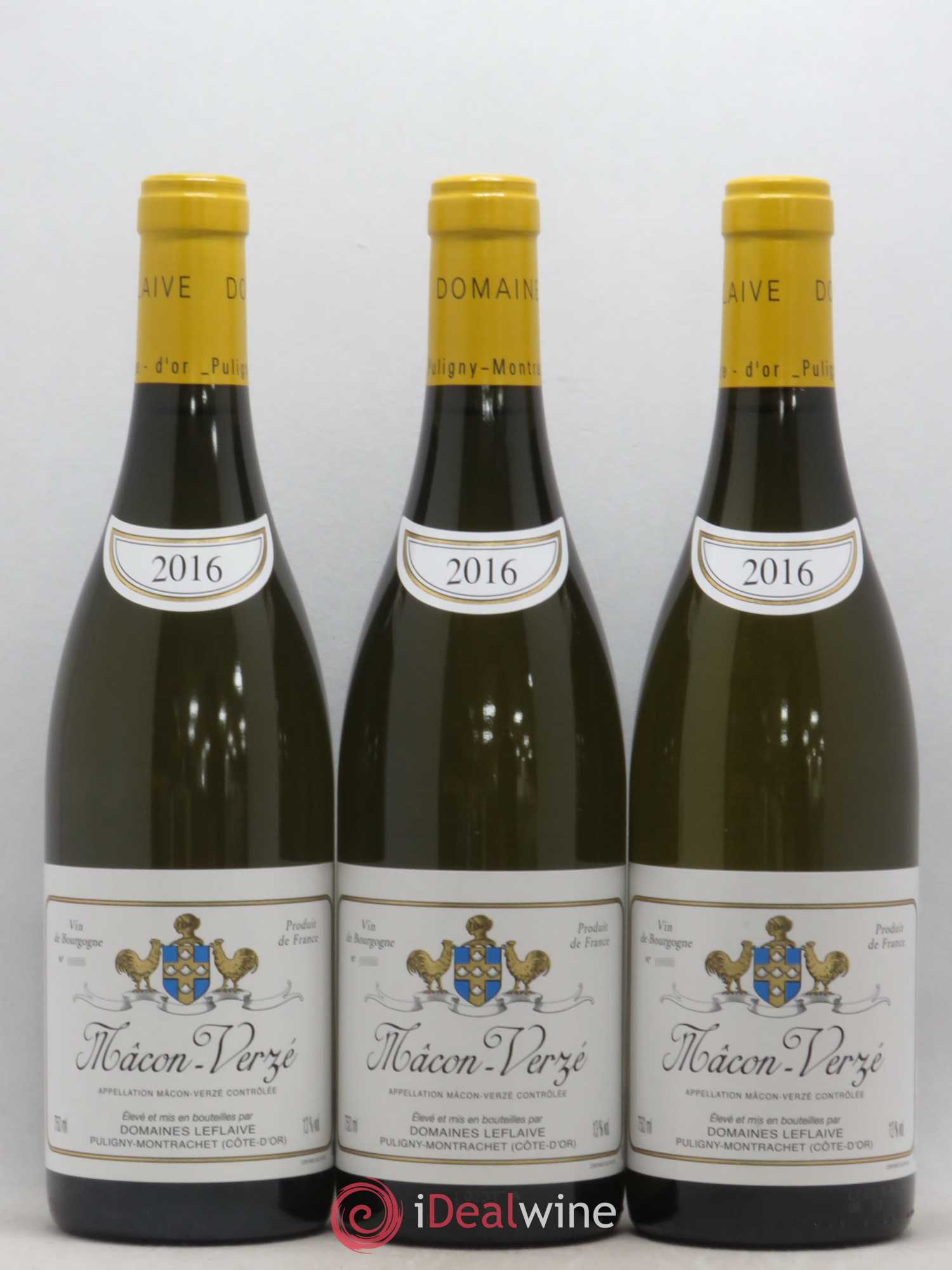 Mâcon Verzé Leflaive (Domaine) 2016 - Lot de 3 bouteilles - 0