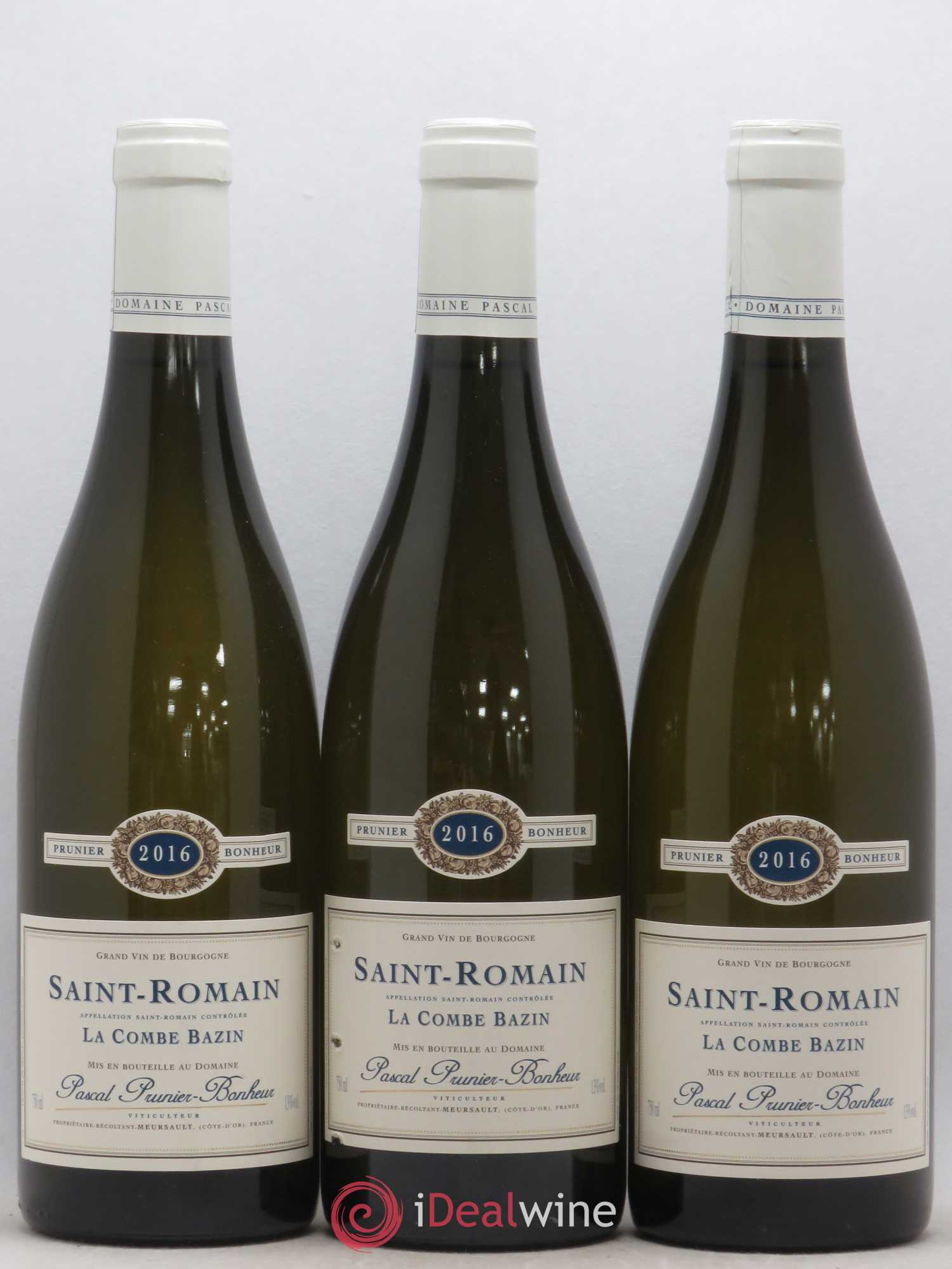 Saint-Romain La Combe Bazin Prunier Bonheur 2016 - Posten von 3 Flaschen - 0