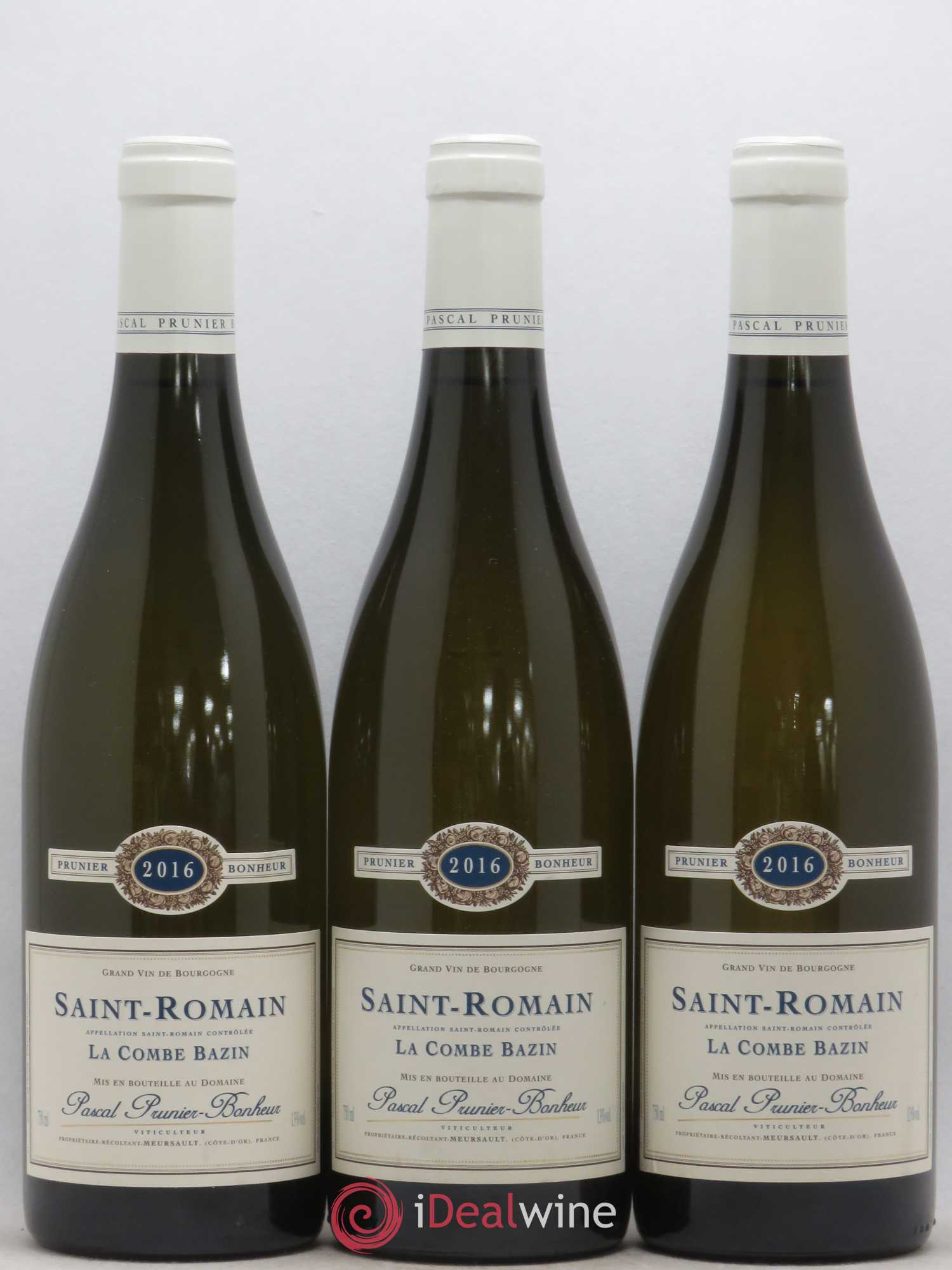Saint-Romain La Combe Bazin Prunier Bonheur (sans prix de réserve) 2016 - Posten von 3 Flaschen - 0