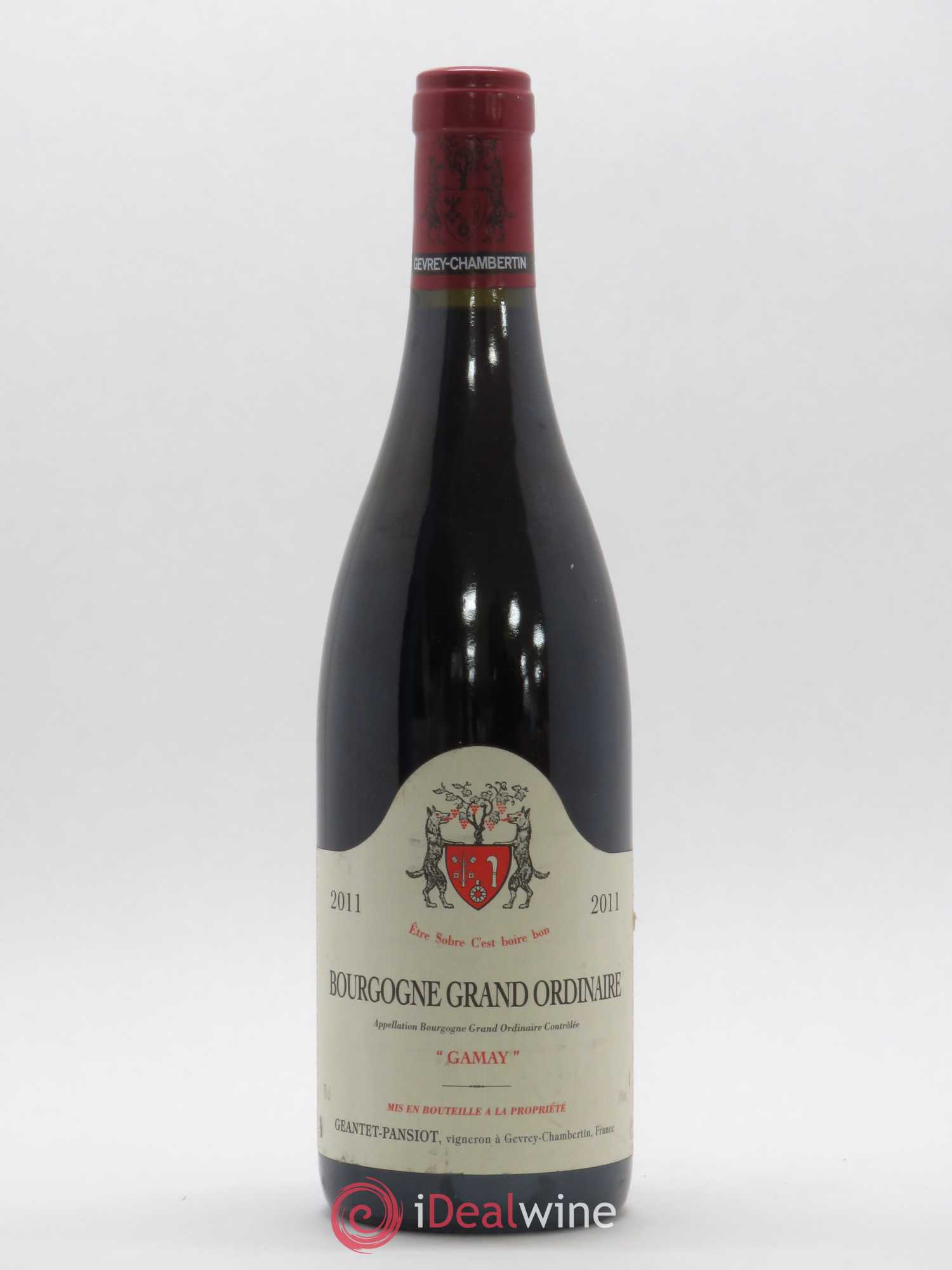 Bourgogne Grand Ordinaire Gamay Geantet Pansiot (sans prix de réserve) 2011 - Posten von 1 Flasche - 0