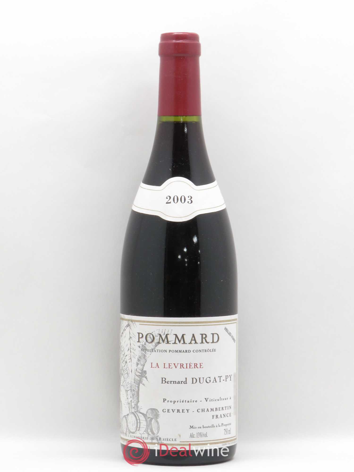 Pommard La Levrière Vieilles Vignes Dugat-Py 2003 - Lot de 1 bouteille - 0