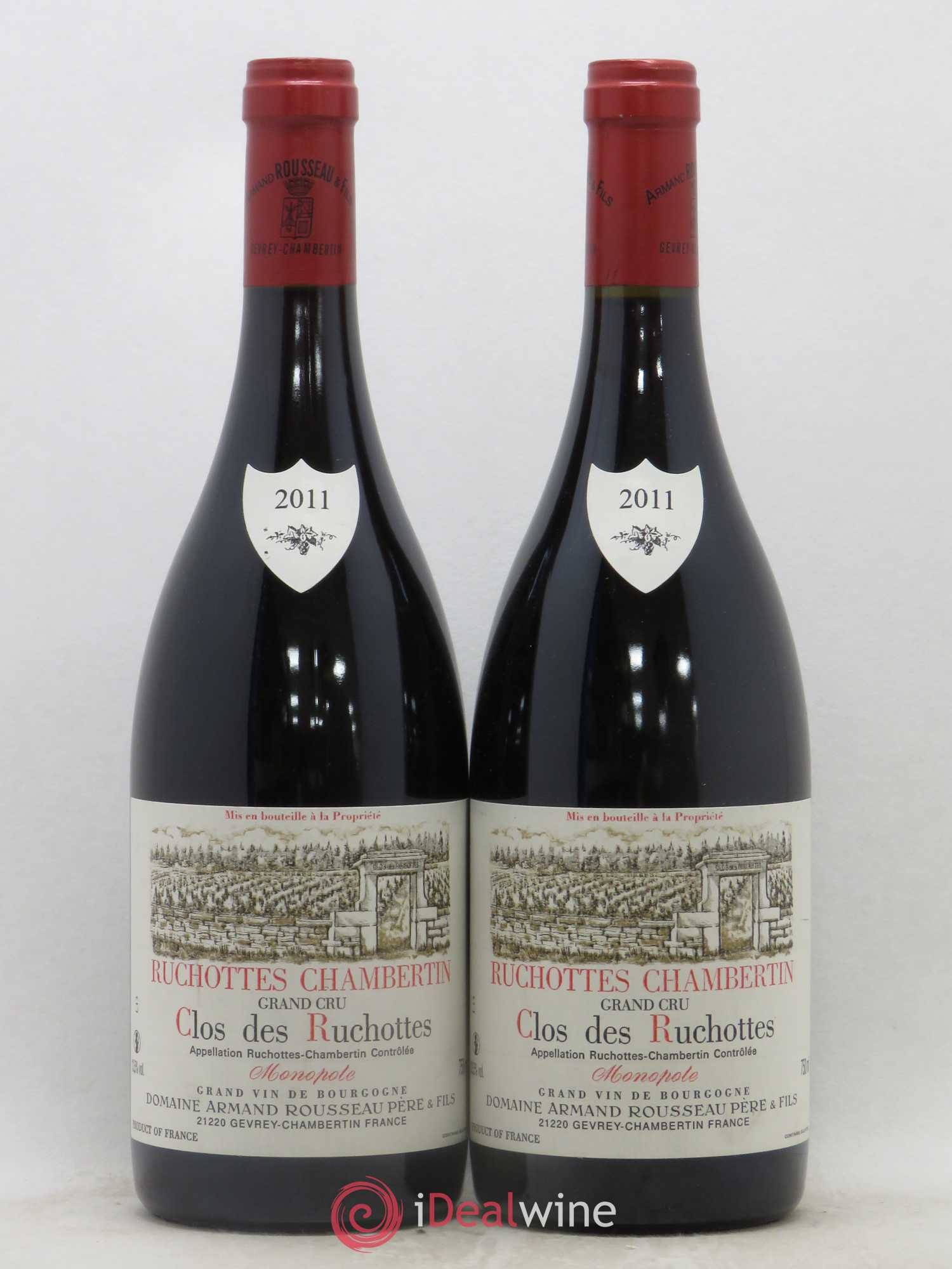 Ruchottes-Chambertin Grand Cru Clos des Ruchottes Armand Rousseau (Domaine) 2011 - Lot of 2 bottles - 0
