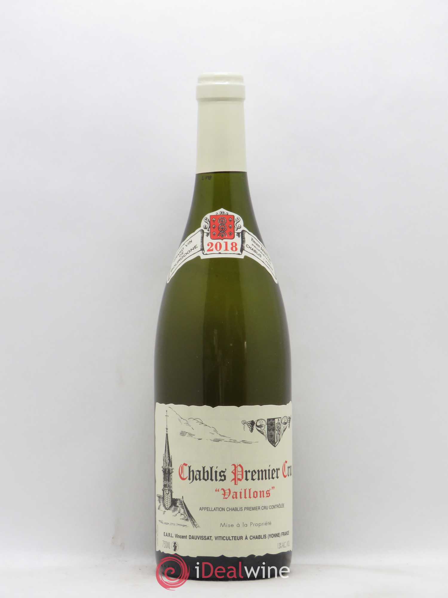 Chablis 1er Cru Vaillons Vincent Dauvissat (Domaine) 2018 - Lot de 1 bouteille - 0