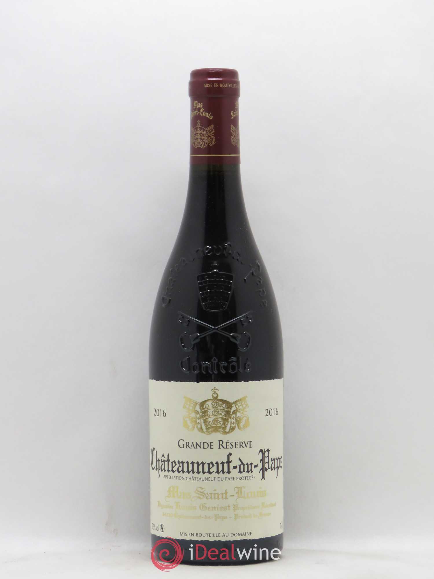Châteauneuf-du-Pape Grande Réserve Mas Saint-Louis (sans prix de réserve) 2016 - Lot de 1 bouteille - 0