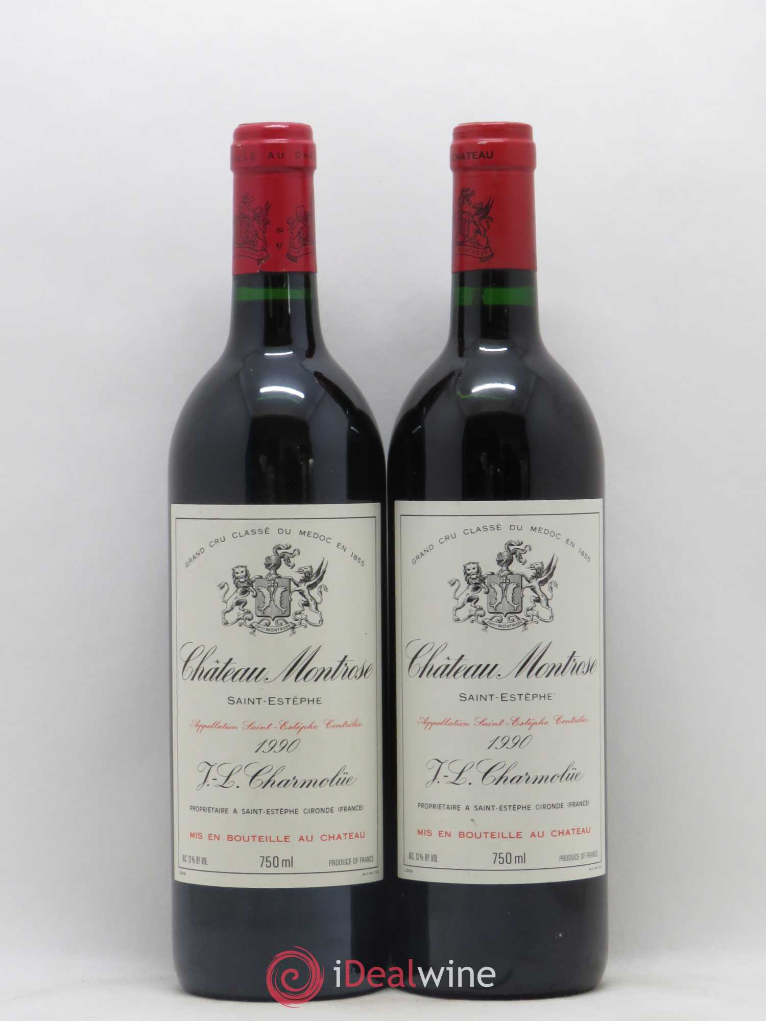 Château Montrose 2ème Grand Cru Classé 1990 - Lot de 2 bouteilles - 0