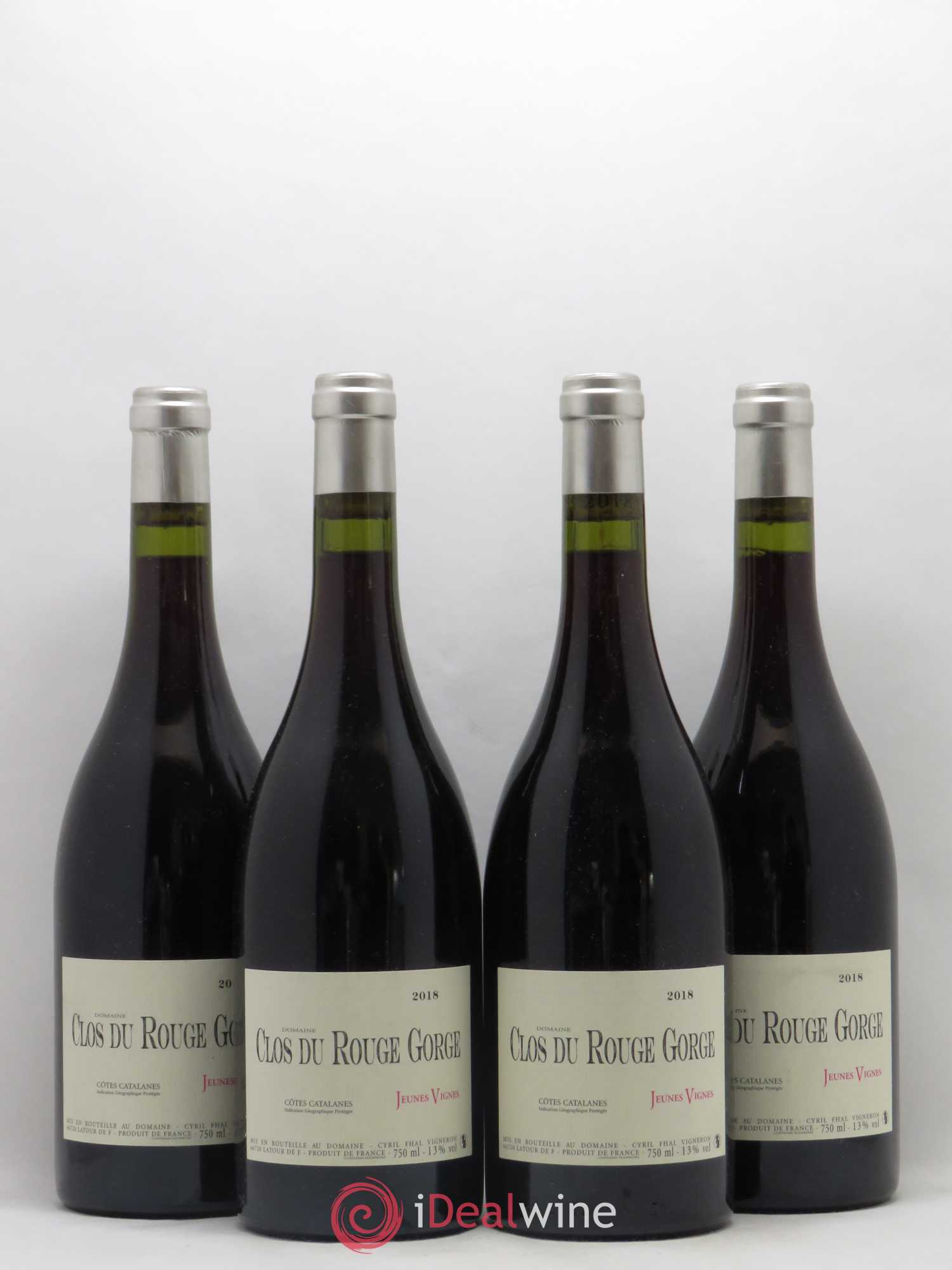 Côtes Catalanes (VDP des Côtes Catalanes) Clos du Rouge Gorge Jeunes Vignes Cyril Fhal 2018 - Lot de 4 bouteilles - 0