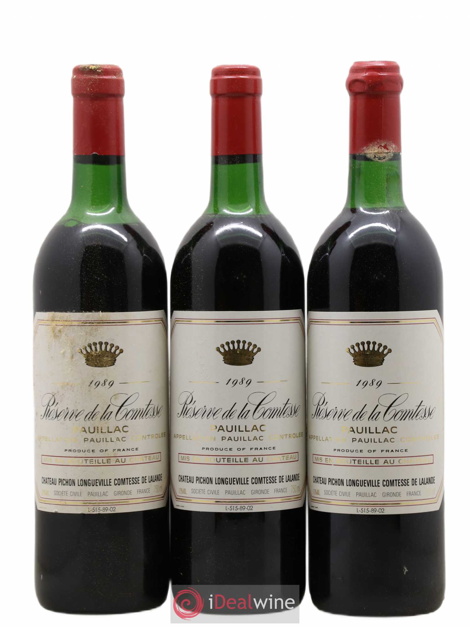 Réserve de la Comtesse Second Vin 1989 - Lot de 12 bouteilles - 1