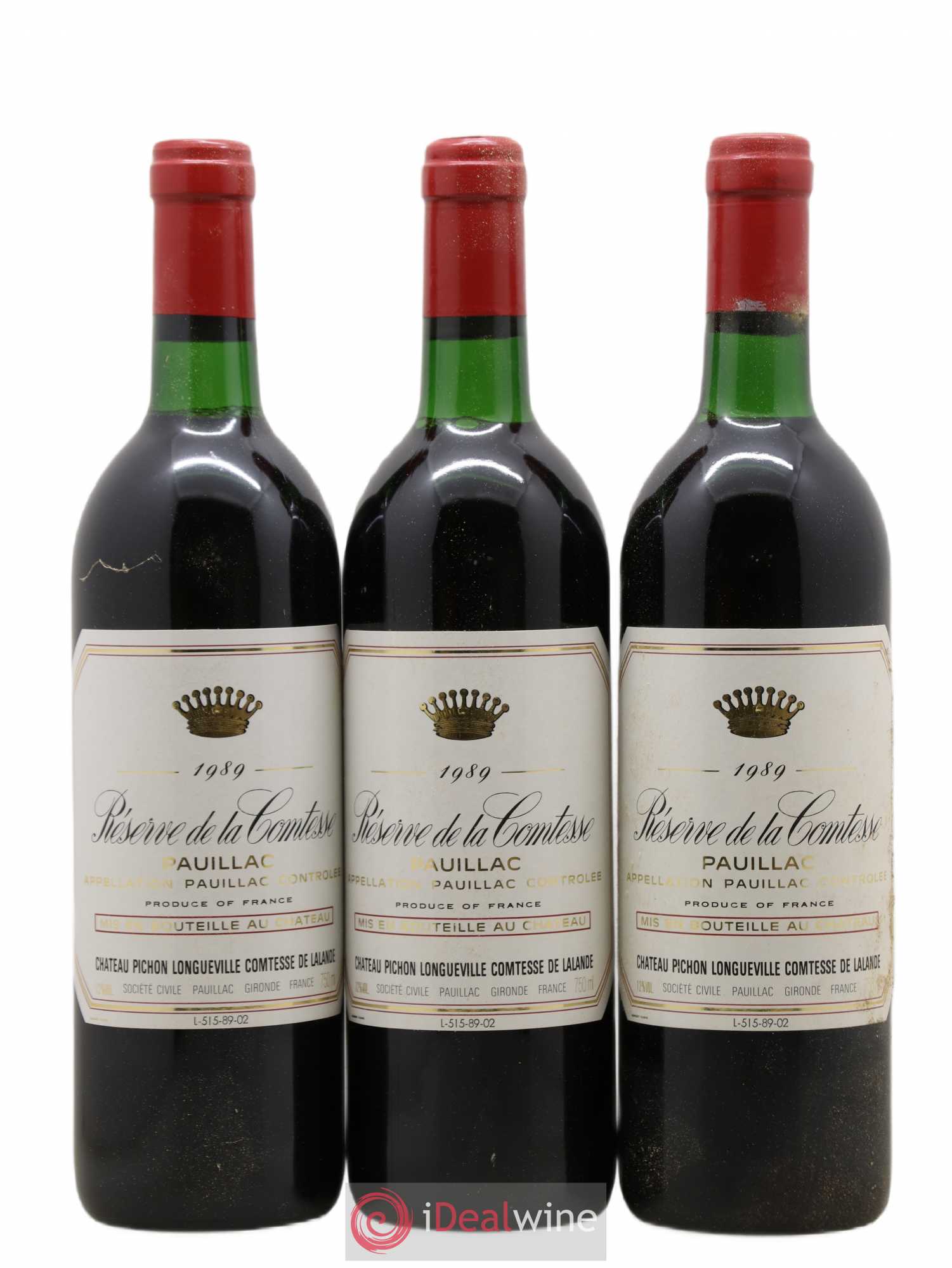 Réserve de la Comtesse Second Vin 1989 - Lot de 12 bouteilles - 2