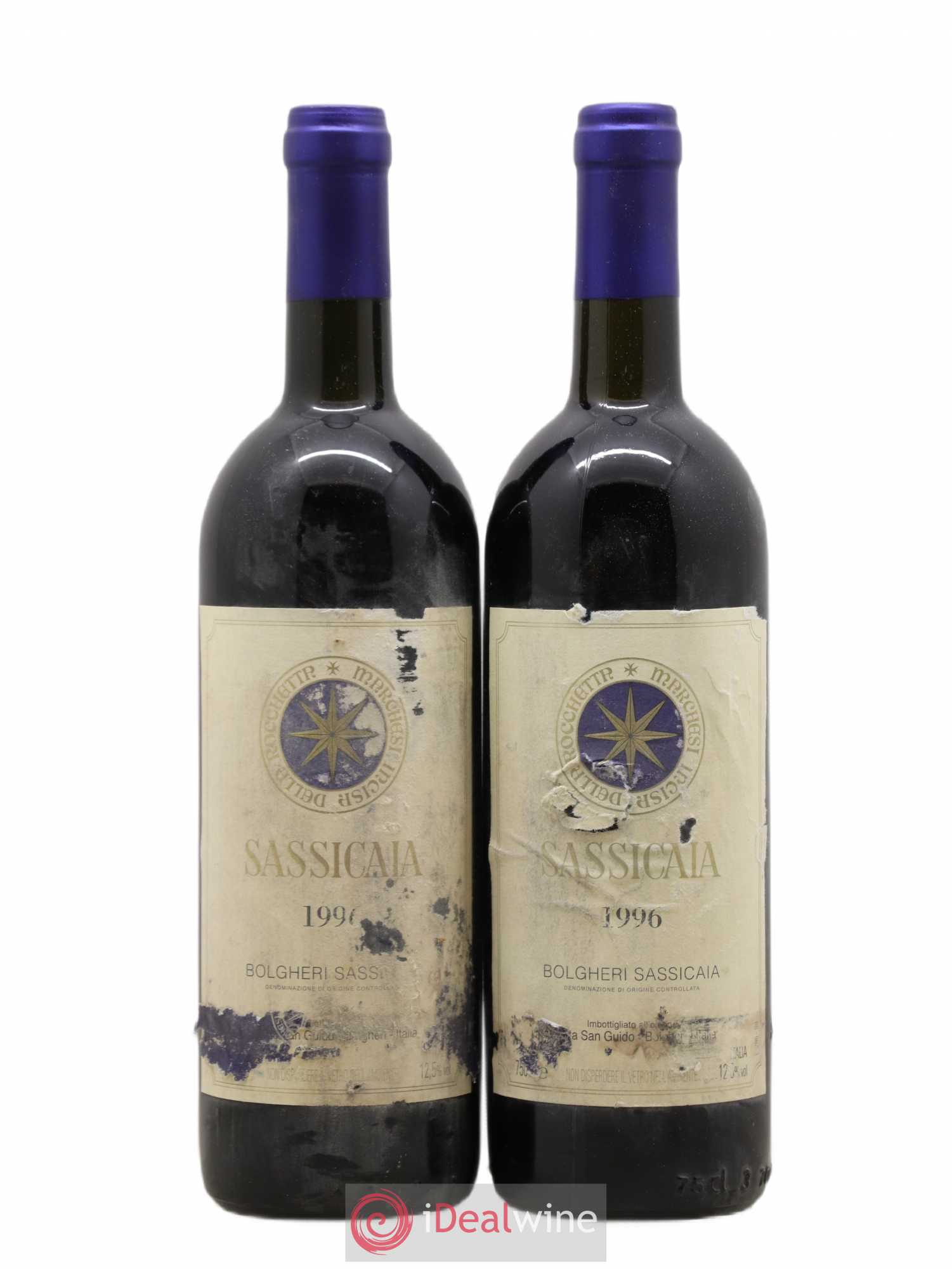 Bolgheri DOC Sassicaia Tenuta San Guido 1996 - Lot de 2 bouteilles - 0