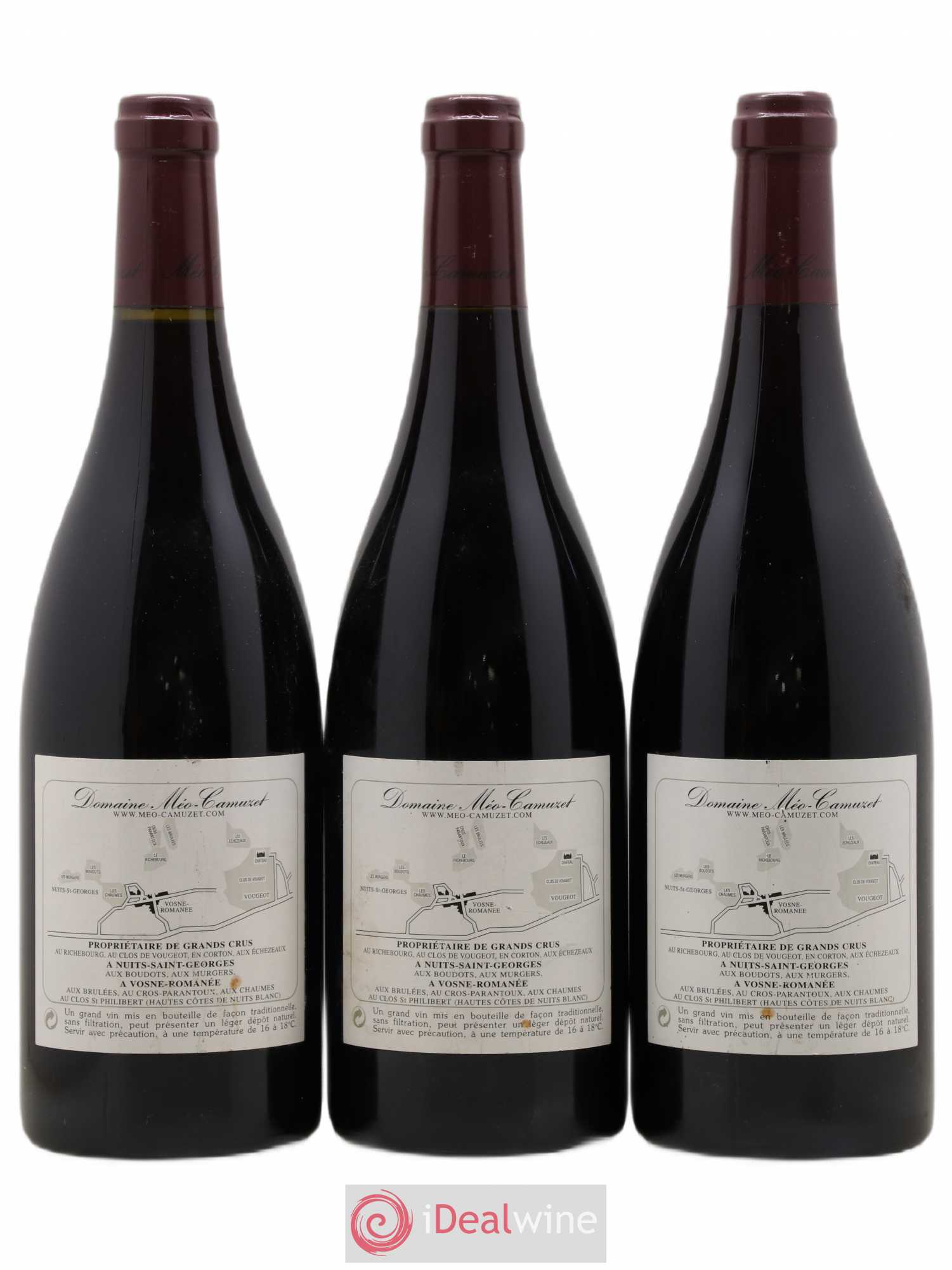 Vosne-Romanée 1er Cru Les Chaumes Méo-Camuzet (Domaine) 2002 - Lot de 3 bouteilles - 1