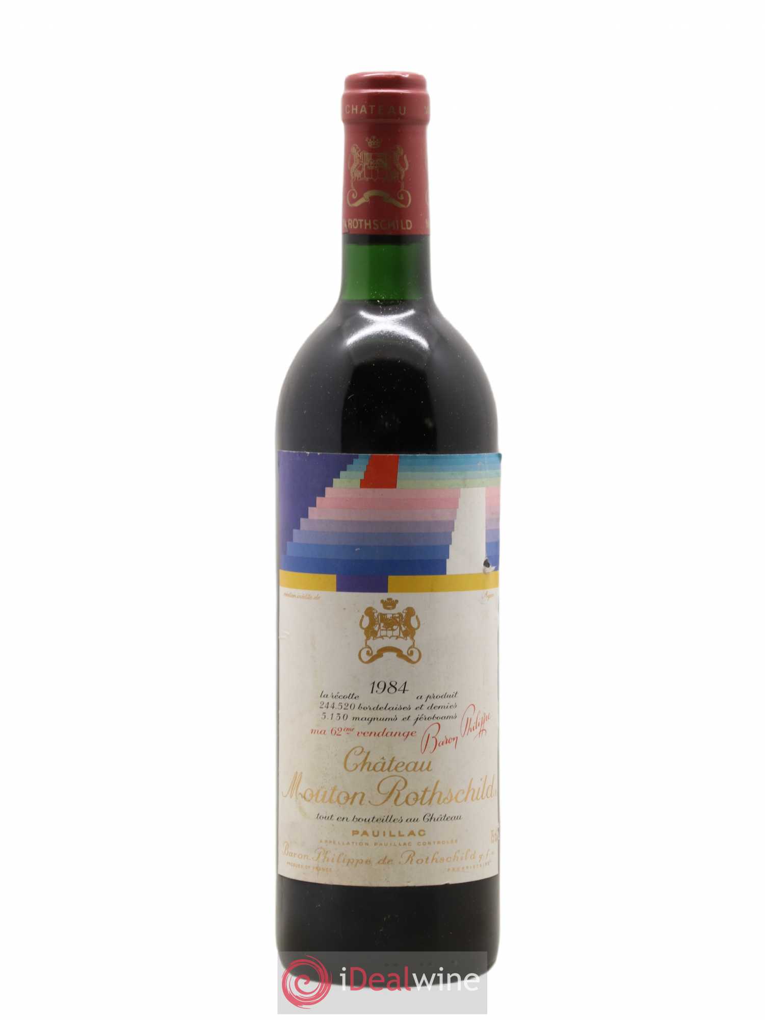Château Mouton Rothschild 1er Grand Cru Classé 1984 - Lot de 1 bouteille - 0