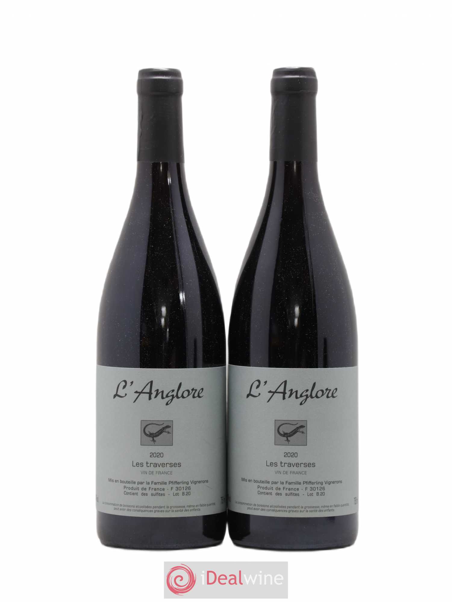 Vin de France Les Traverses L'Anglore (sans prix de réserve) 2020 - Lot de 2 bouteilles - 0