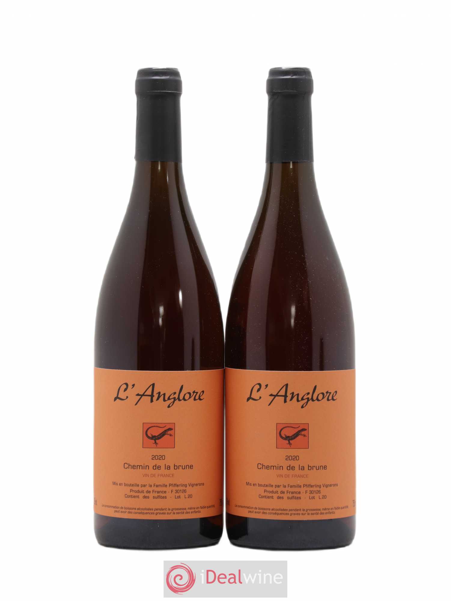 Vin de France Chemin de la brune L'Anglore (senza prezzo di riserva) 2020 - Lotto di 2 bottiglie - 0