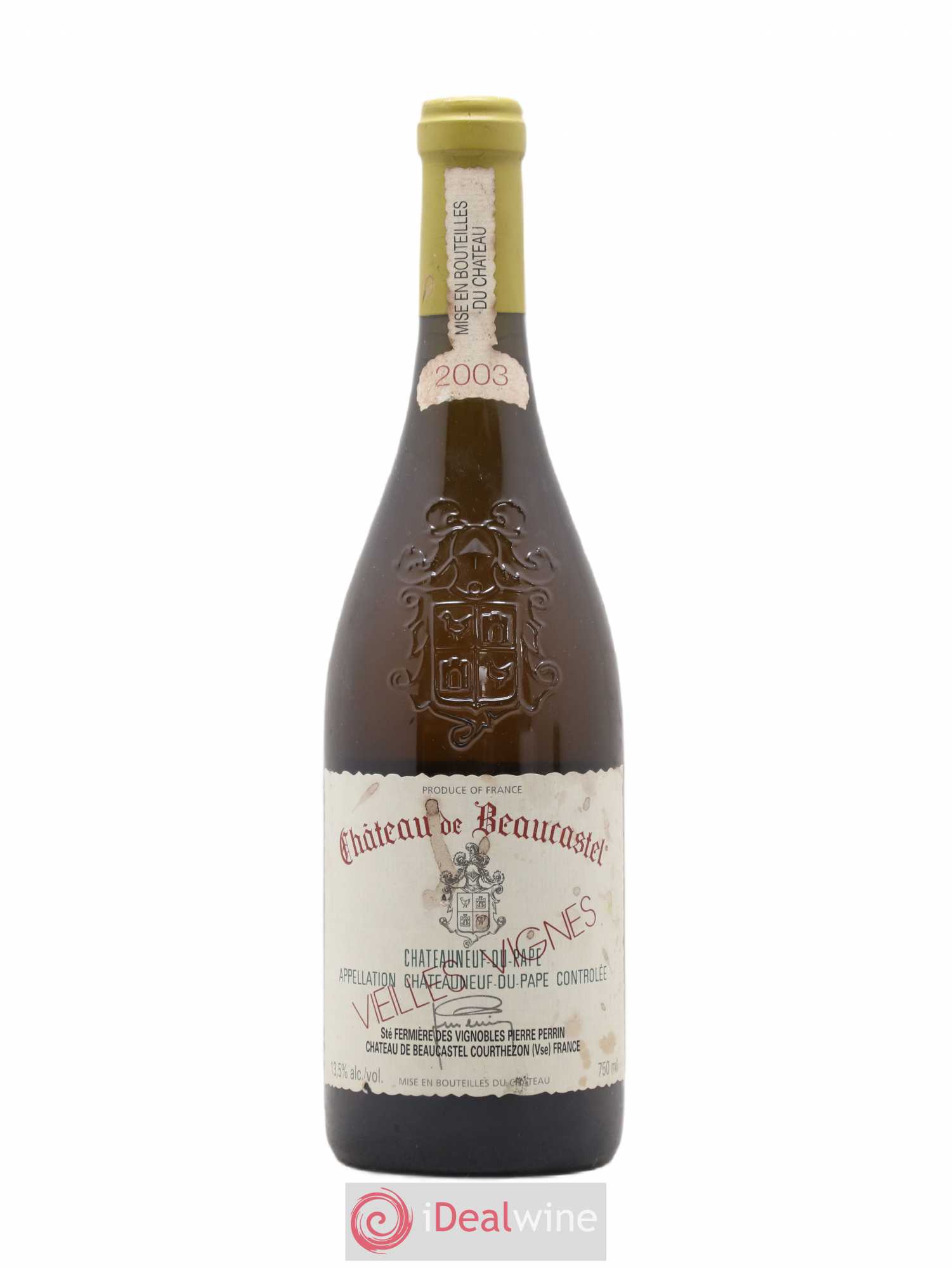 Châteauneuf-du-Pape Château de Beaucastel Vieilles vignes Roussanne Famille Perrin (sans prix de réserve) 2003 - Lot de 1 bouteille - 0