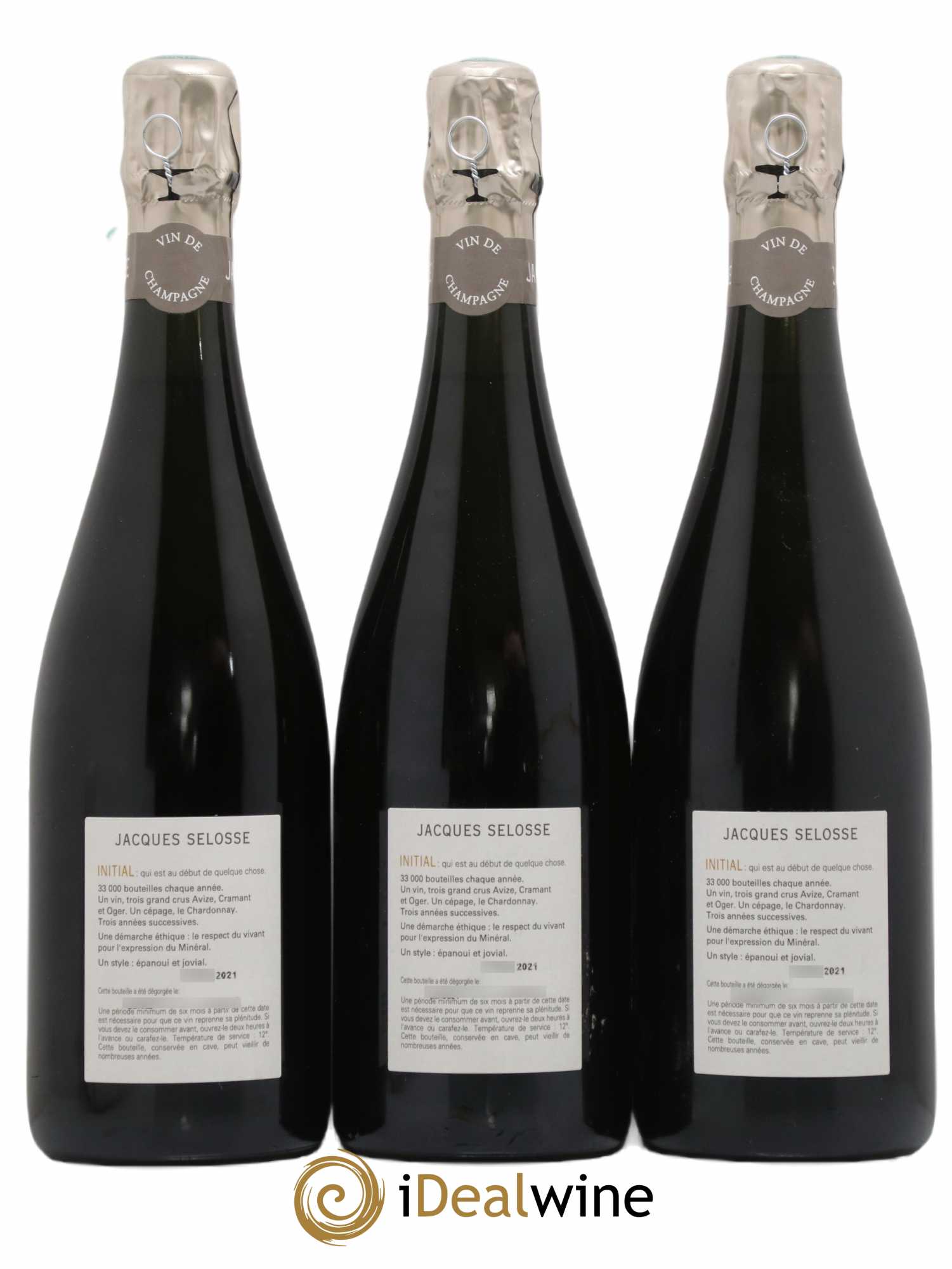 Initial Brut Jacques Selosse - Lot de 3 bouteilles - 1
