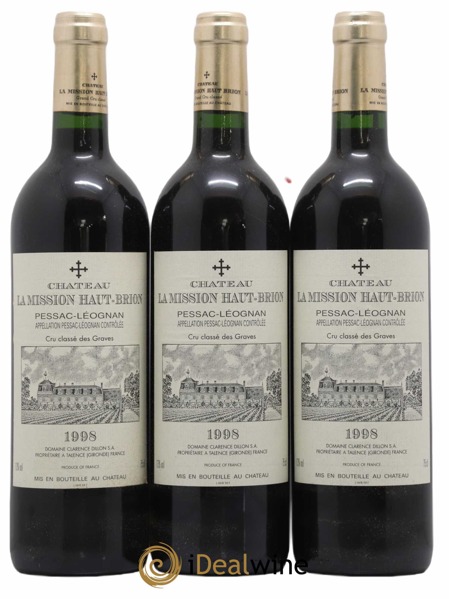 Château la Mission Haut-Brion Cru Classé de Graves 1998 - Lot de 12 bouteilles - 4