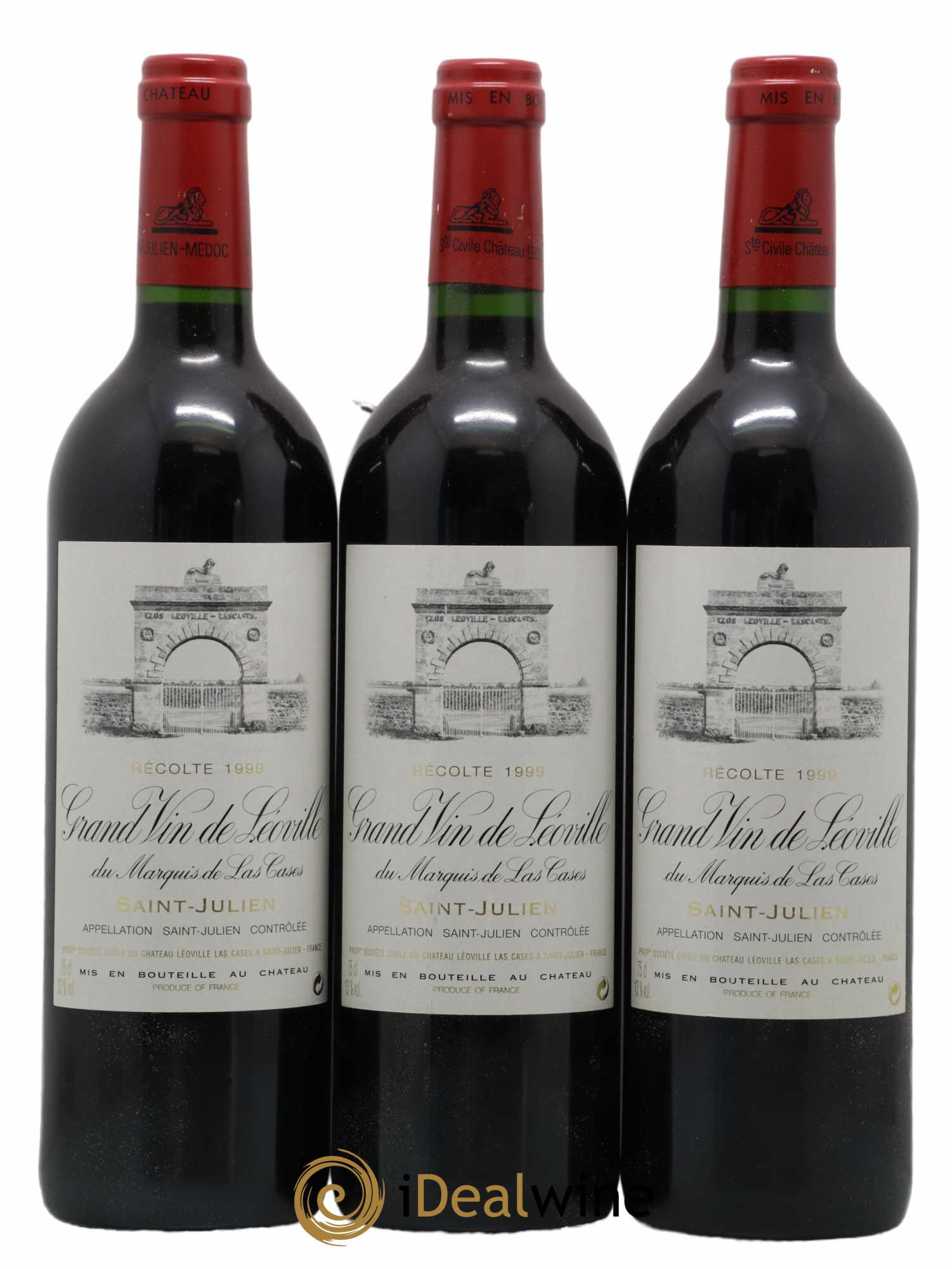 Château Léoville Las Cases 2ème Grand Cru Classé 1999 - Lot de 3 bouteilles - 0