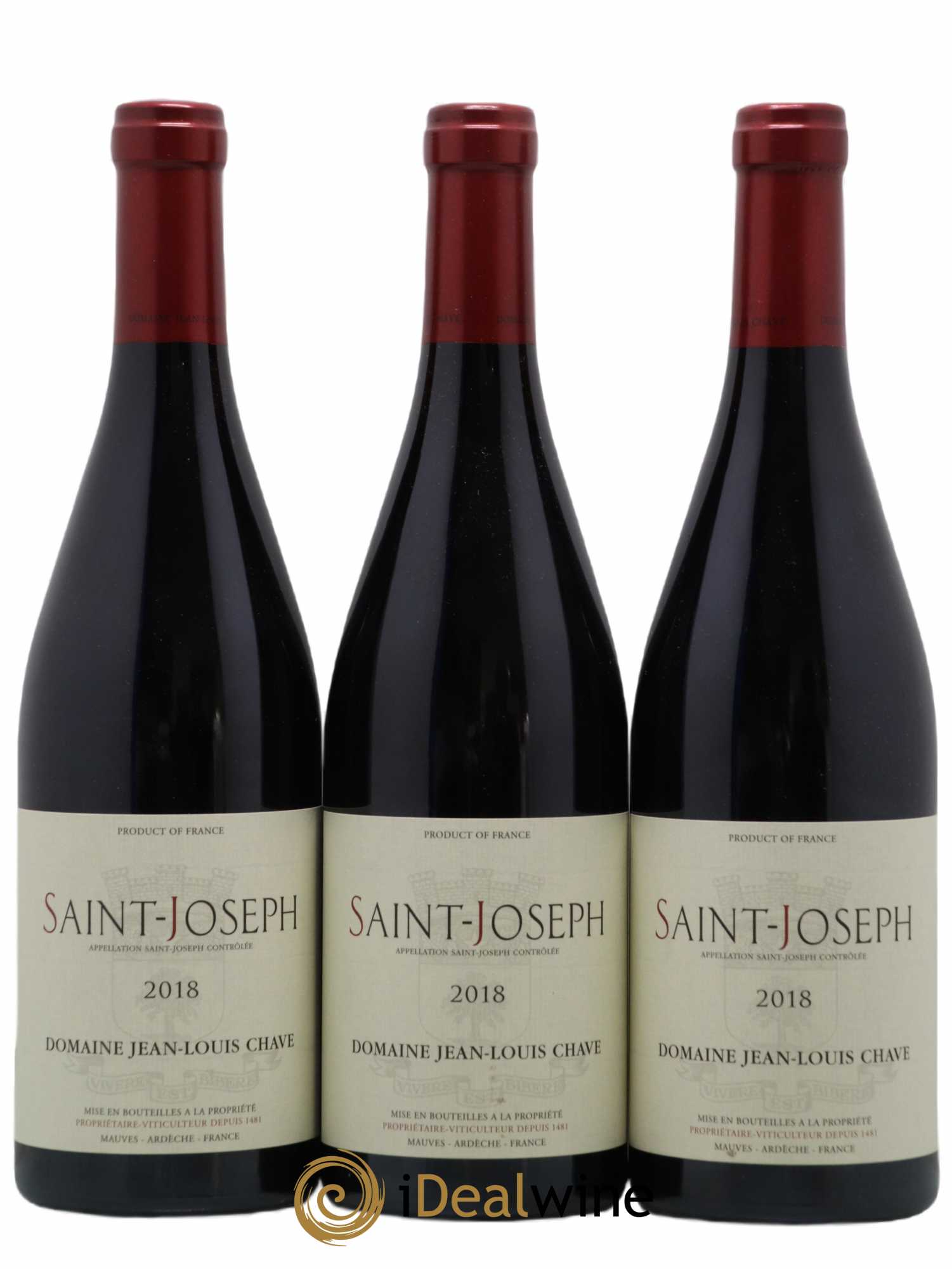 Saint-Joseph Jean-Louis Chave 2018 - Lot de 3 bouteilles - 0