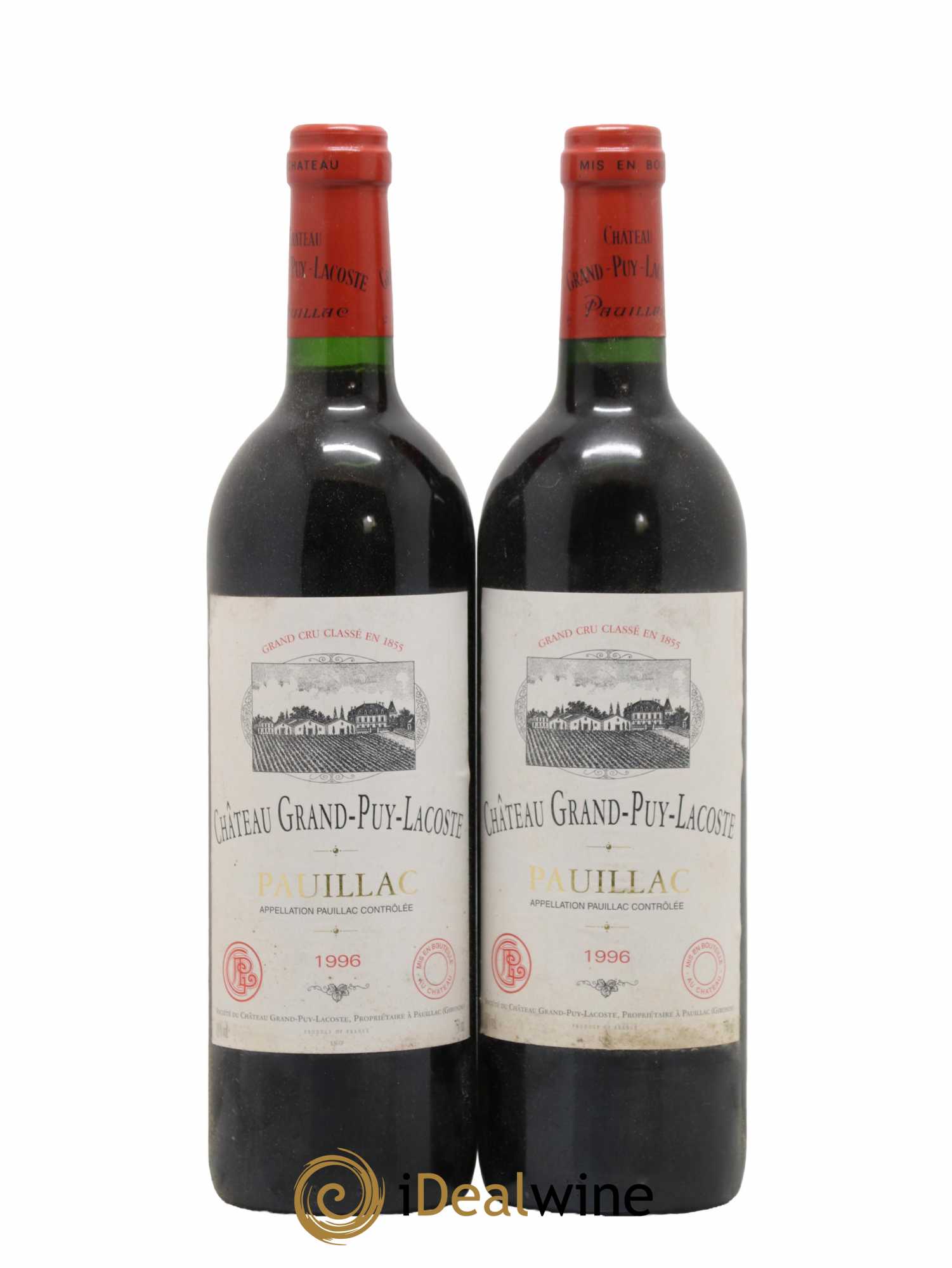 Château Grand Puy Lacoste 5ème Grand Cru Classé 1996 - Lot de 2 bouteilles - 0