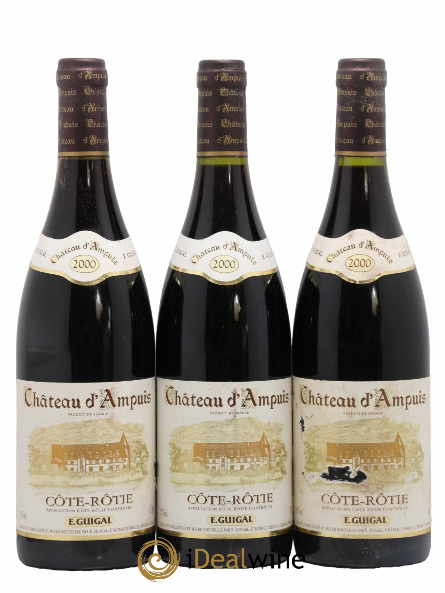 Côte-Rôtie Château d'Ampuis Guigal 2000 - Lot de 3 bouteilles - 0