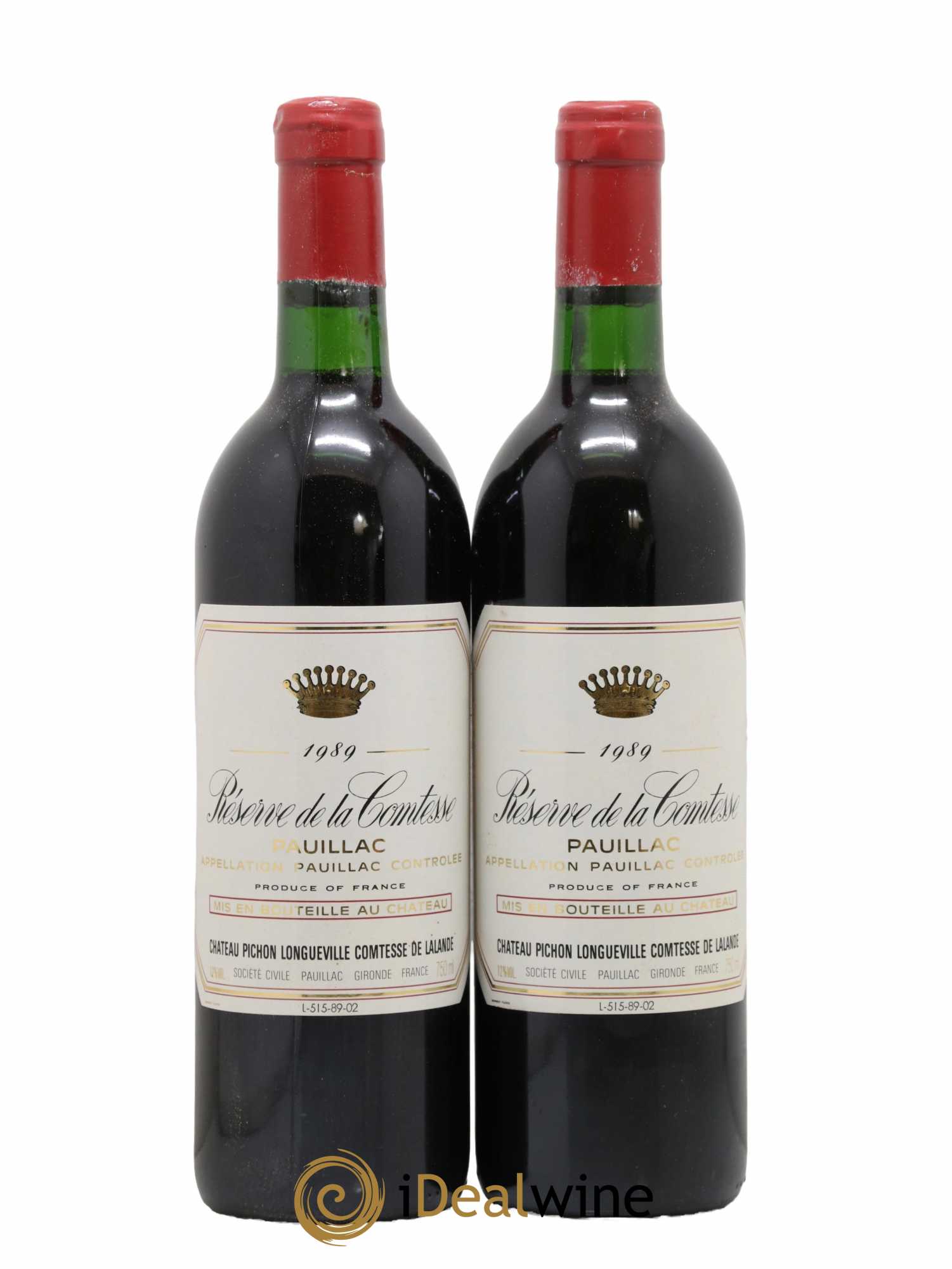 Réserve de la Comtesse Second Vin 1989 - Lot de 2 bouteilles - 0