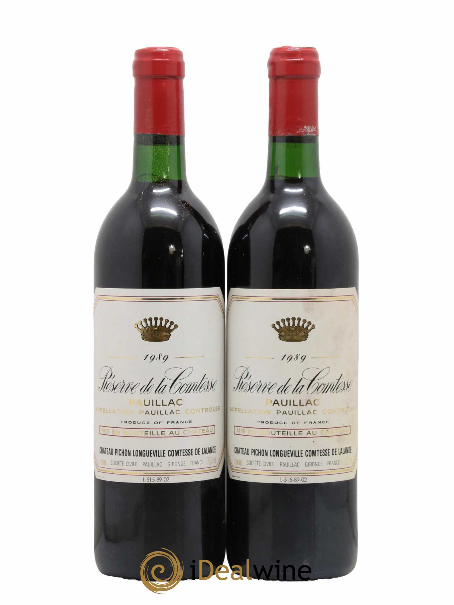 Réserve de la Comtesse Second Vin 1989 - Lotto di 2 bottiglie - 0