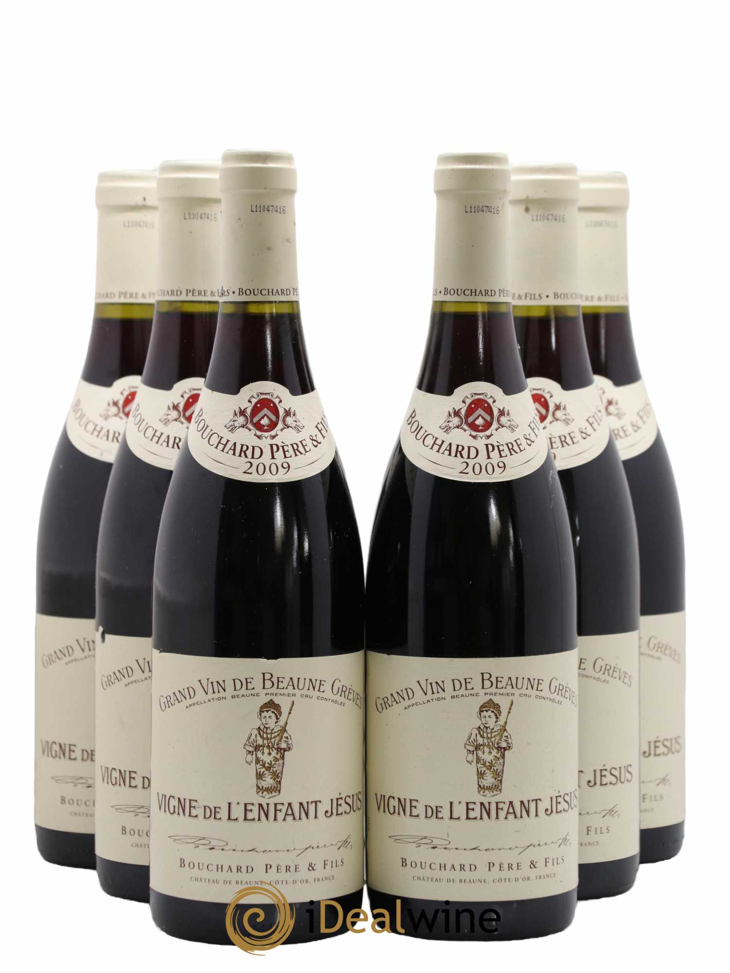 Beaune 1er Cru Grèves - Vigne de l'Enfant Jésus Bouchard Père & Fils 2009 - Lot de 6 bouteilles - 0