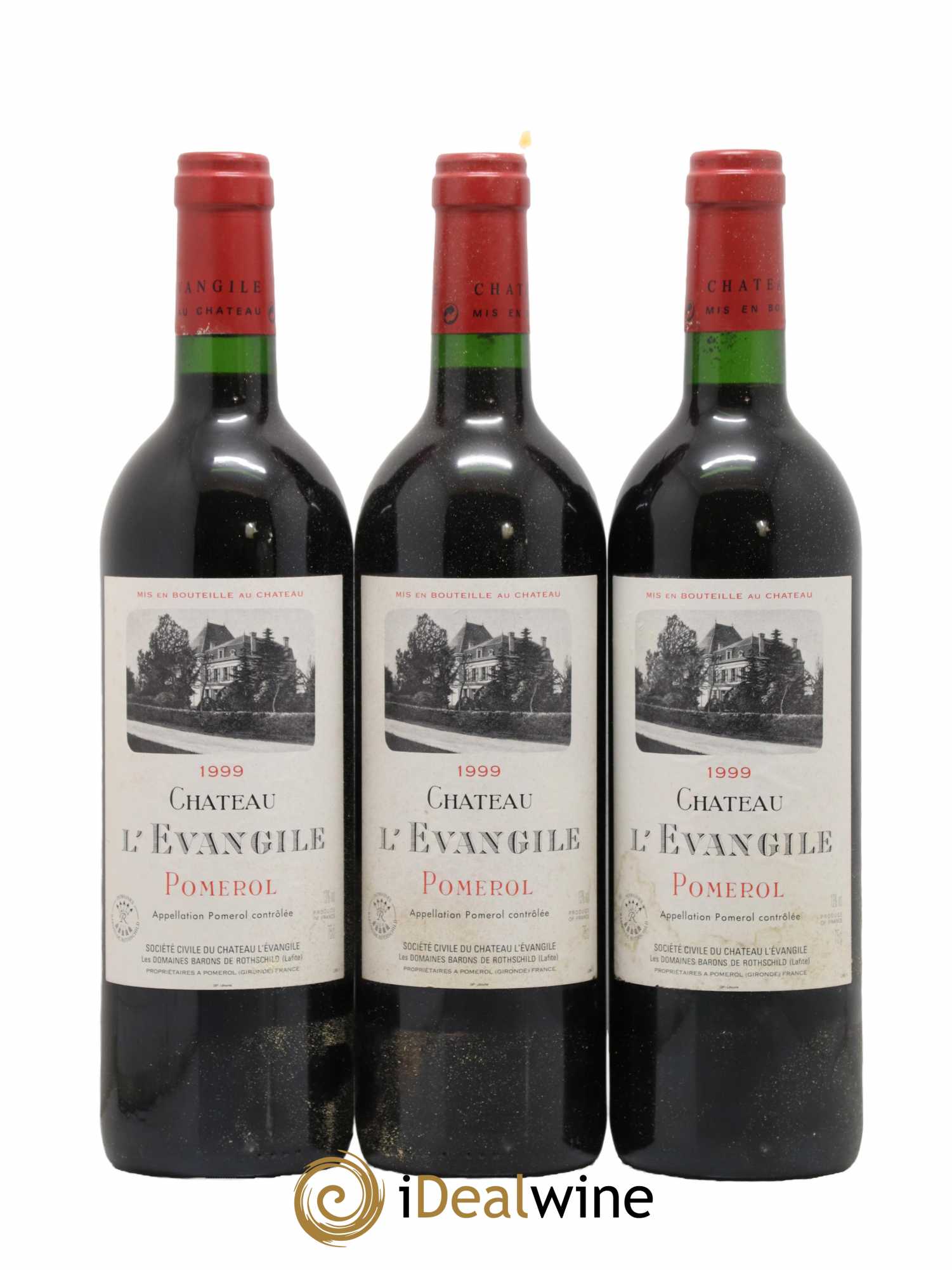 Château l' Évangile 1999 - Lot de 3 bouteilles - 0