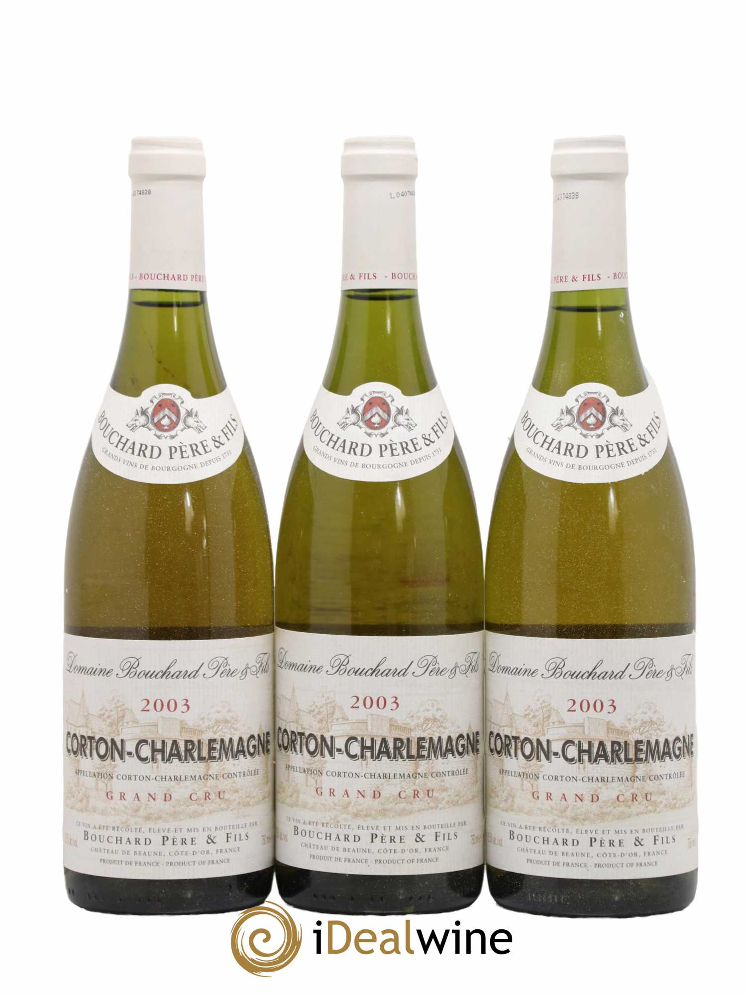 Corton-Charlemagne Grand Cru Bouchard Père & Fils 2003 - Lot de 3 bouteilles - 0