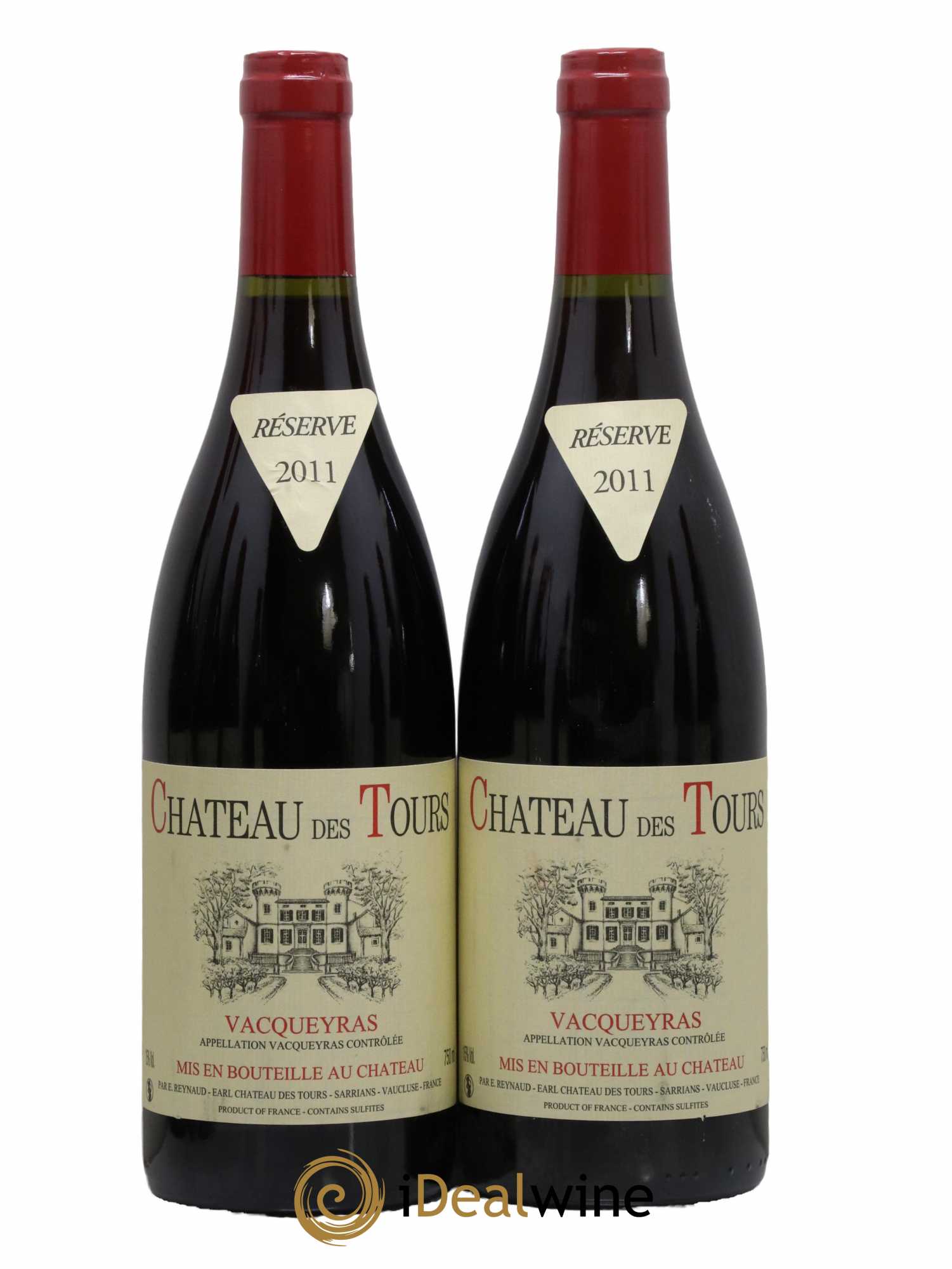 Vacqueyras Château des Tours Emmanuel Reynaud 2011 - Lot de 2 bouteilles - 0