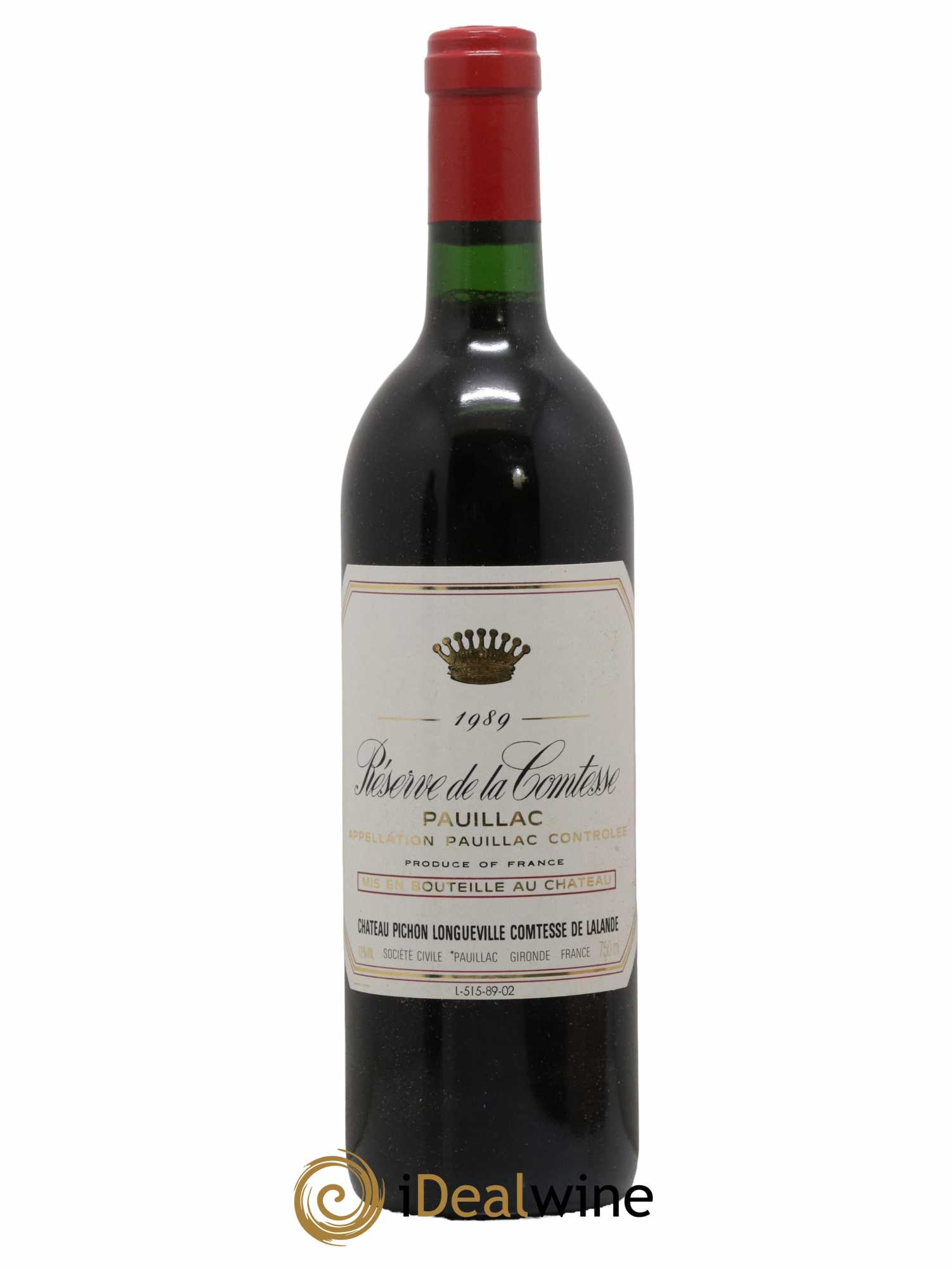 Réserve de la Comtesse Second Vin 1989 - Lot de 1 bouteille - 0