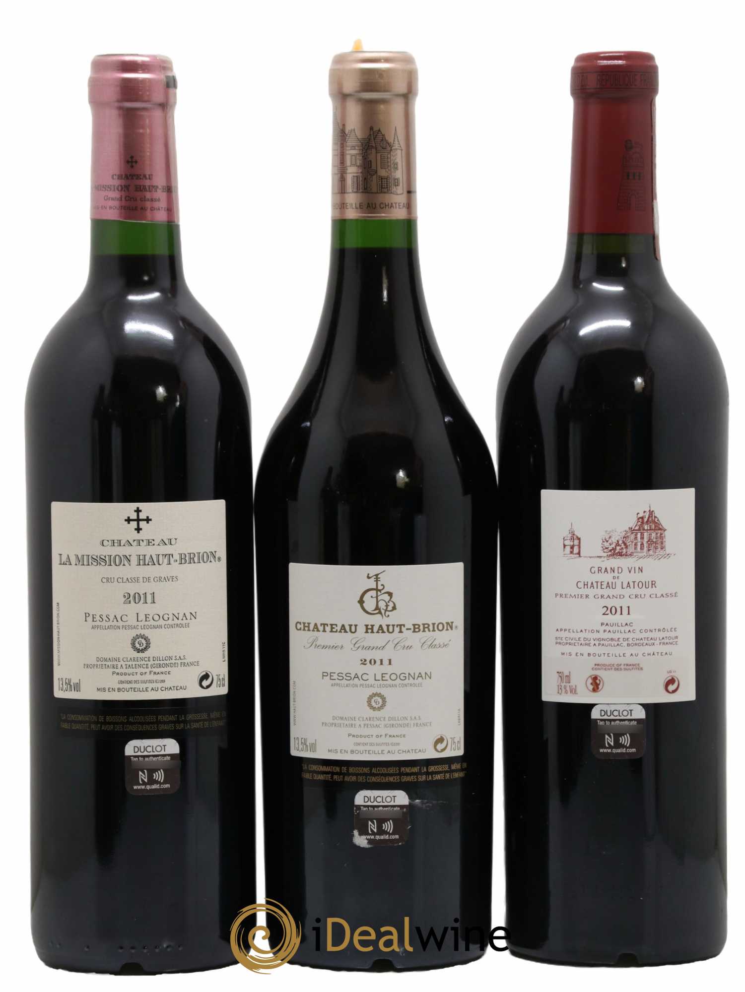 Caisse Collection Duclot 2011 Petrus - Lafitte - Margaux - Mouton Rothschild - Latour - Haut Brion - Mission Haut Brion - Cheval Blanc - Yquem 2011 - Lot de 9 bouteilles - 4