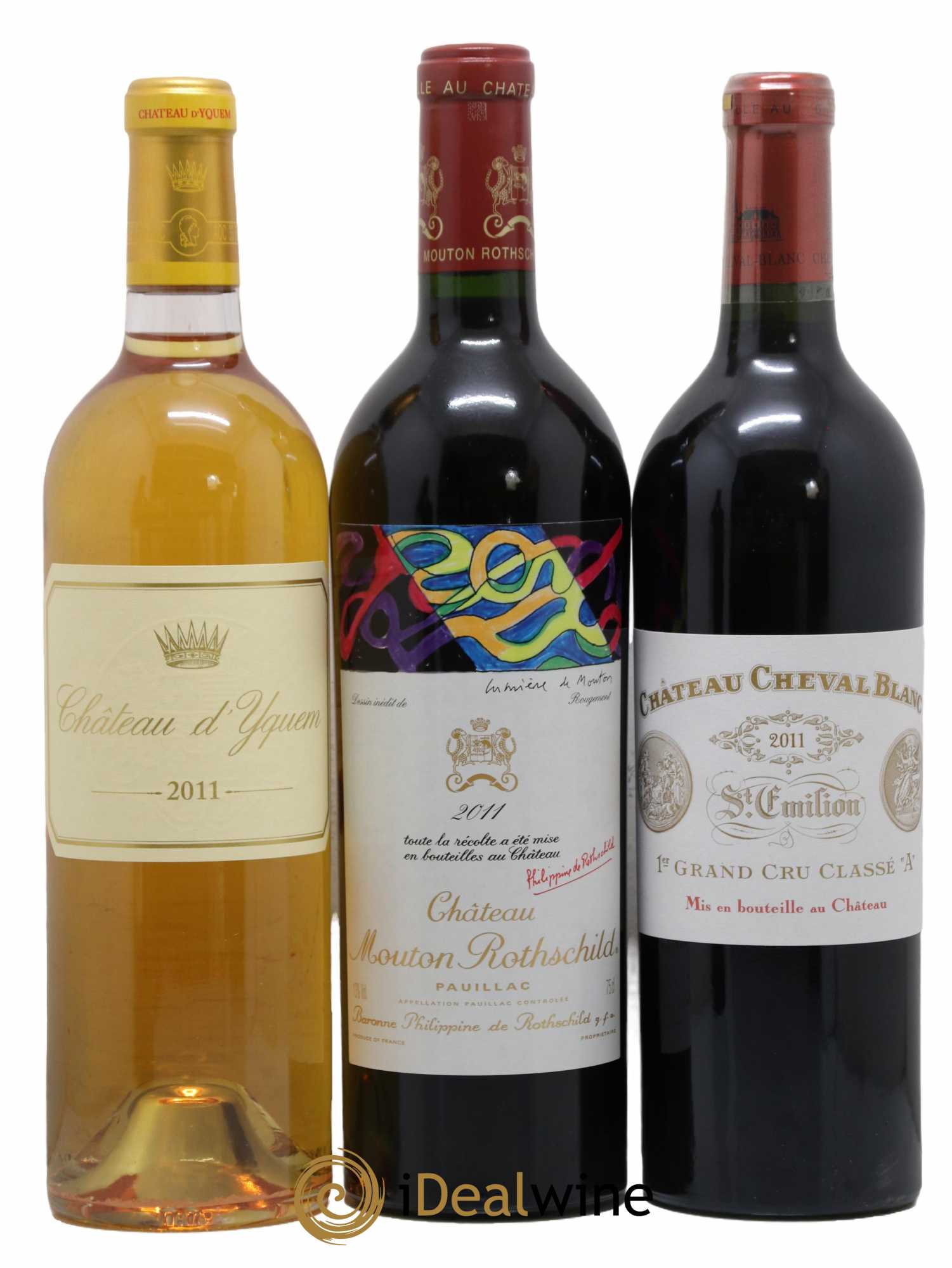Caisse Collection Duclot 2011 Petrus - Lafitte - Margaux - Mouton Rothschild - Latour - Haut Brion - Mission Haut Brion - Cheval Blanc - Yquem 2011 - Lot de 9 bouteilles - 5