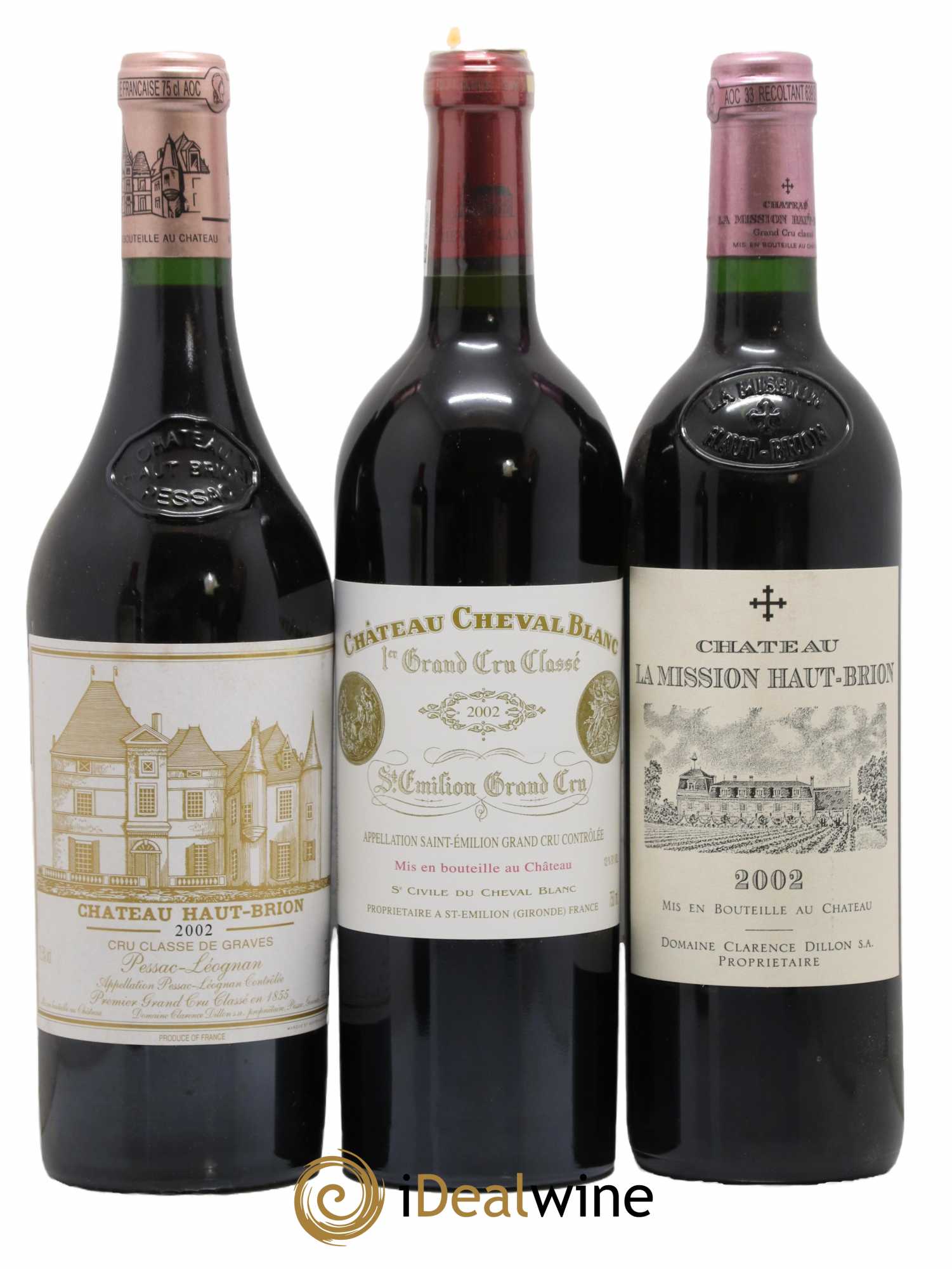 Caisse Collection Duclot 2002 Petrus - Lafitte - Margaux - Mouton Rothschild - Latour - Haut Brion - Mission Haut Brion - Cheval Blanc - Ausone 2002 - Lot de 9 bouteilles - 2