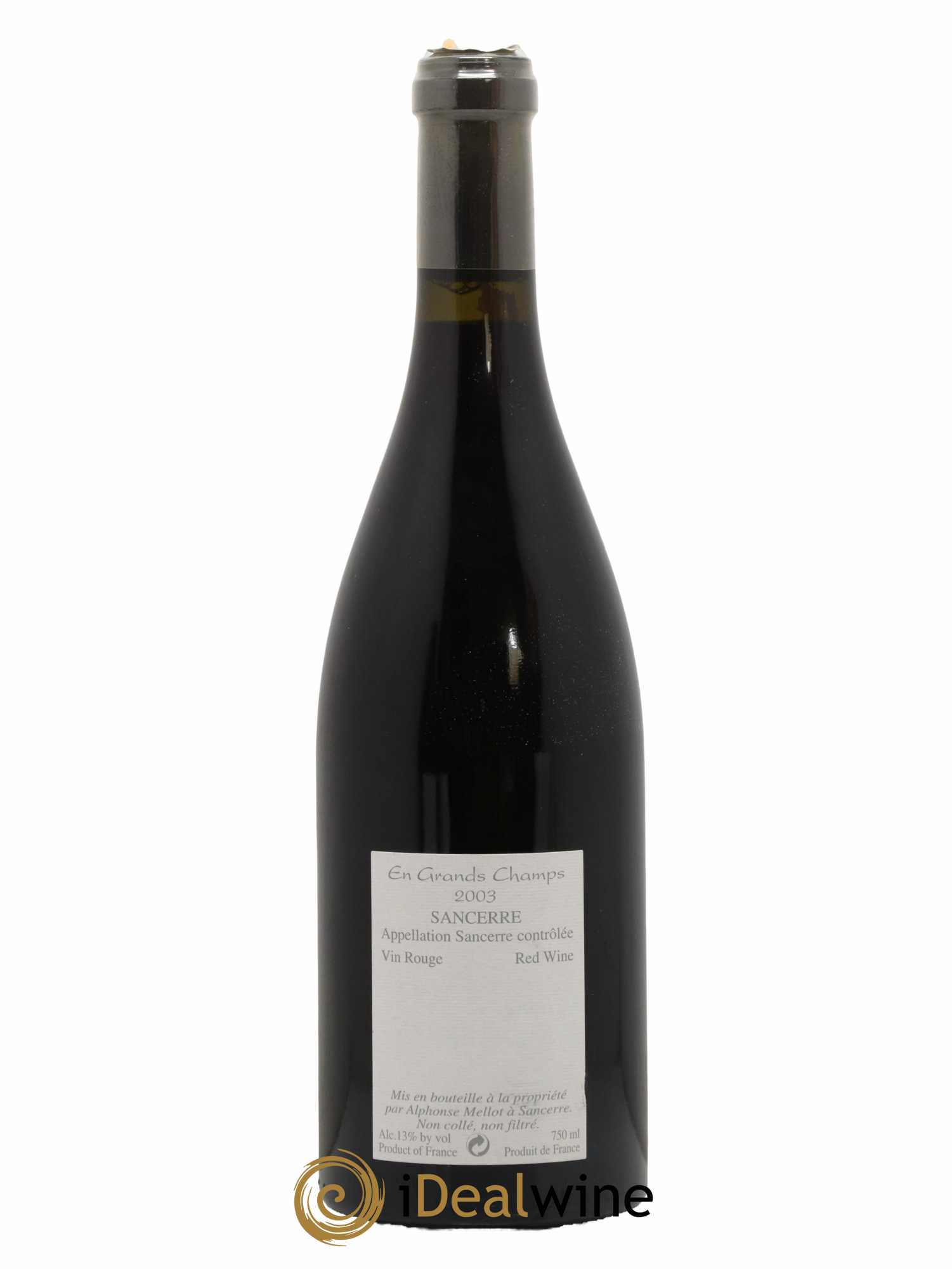 Sancerre En Grands Champs Alphonse Mellot 2003 - Lot de 1 bouteille - 1