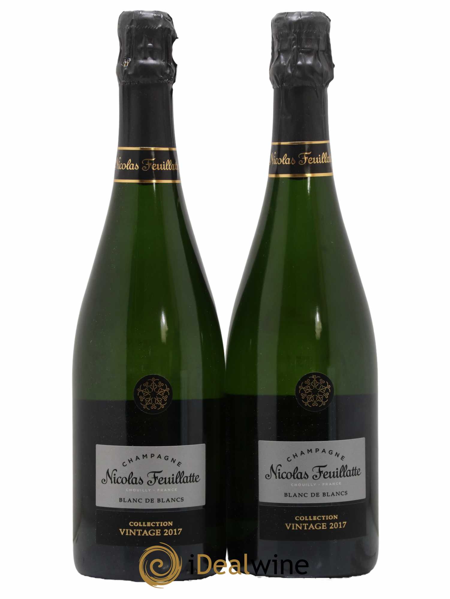 Champagne Blanc de Blancs Collection Vintage Nicolas Feuillatte 2017 - Lot de 2 bouteilles - 0