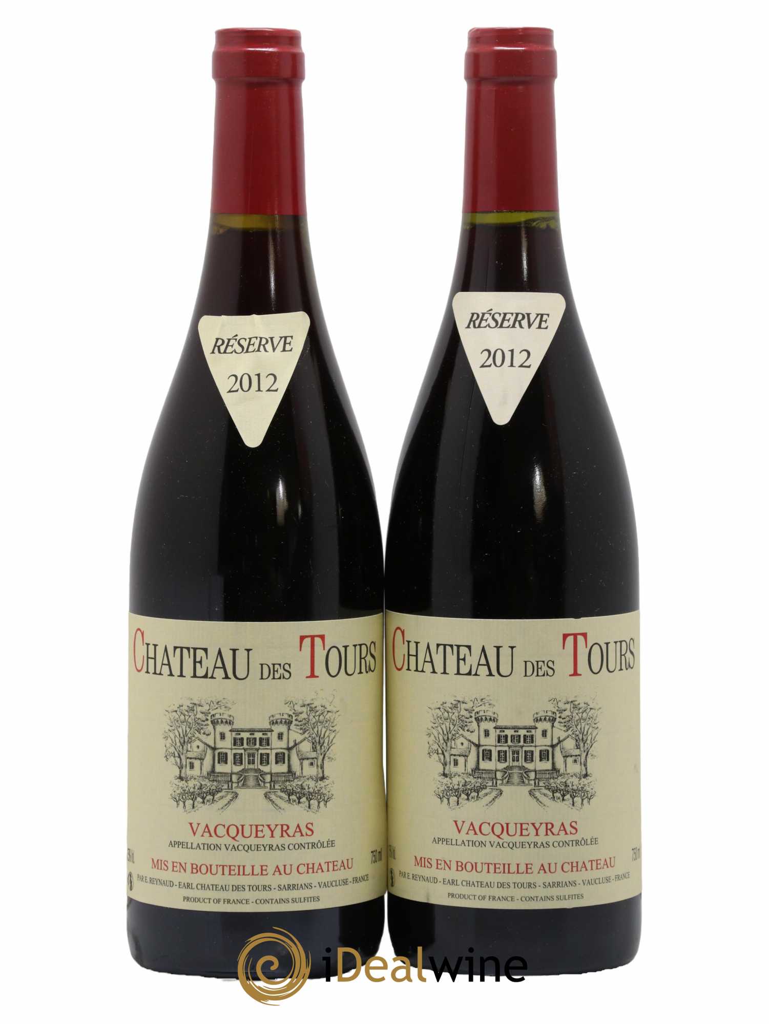 Vacqueyras Château des Tours Emmanuel Reynaud 2012 - Lot de 2 bouteilles - 0