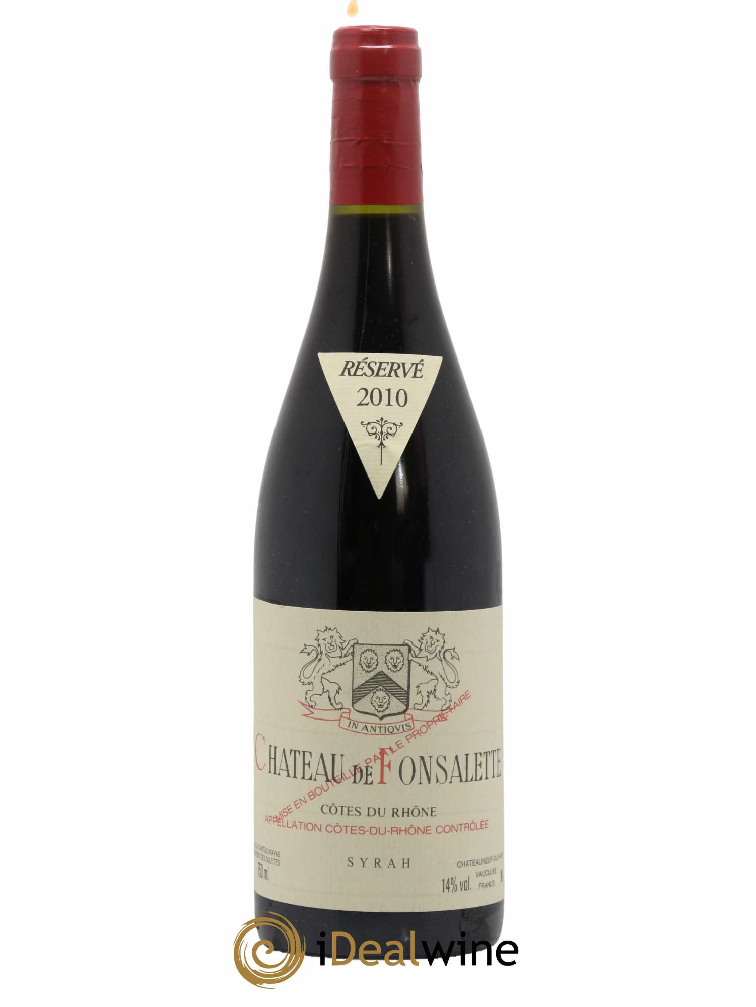 Côtes-du-Rhône Cuvée Syrah Château de Fonsalette 2010 - Lot de 1 bouteille - 0