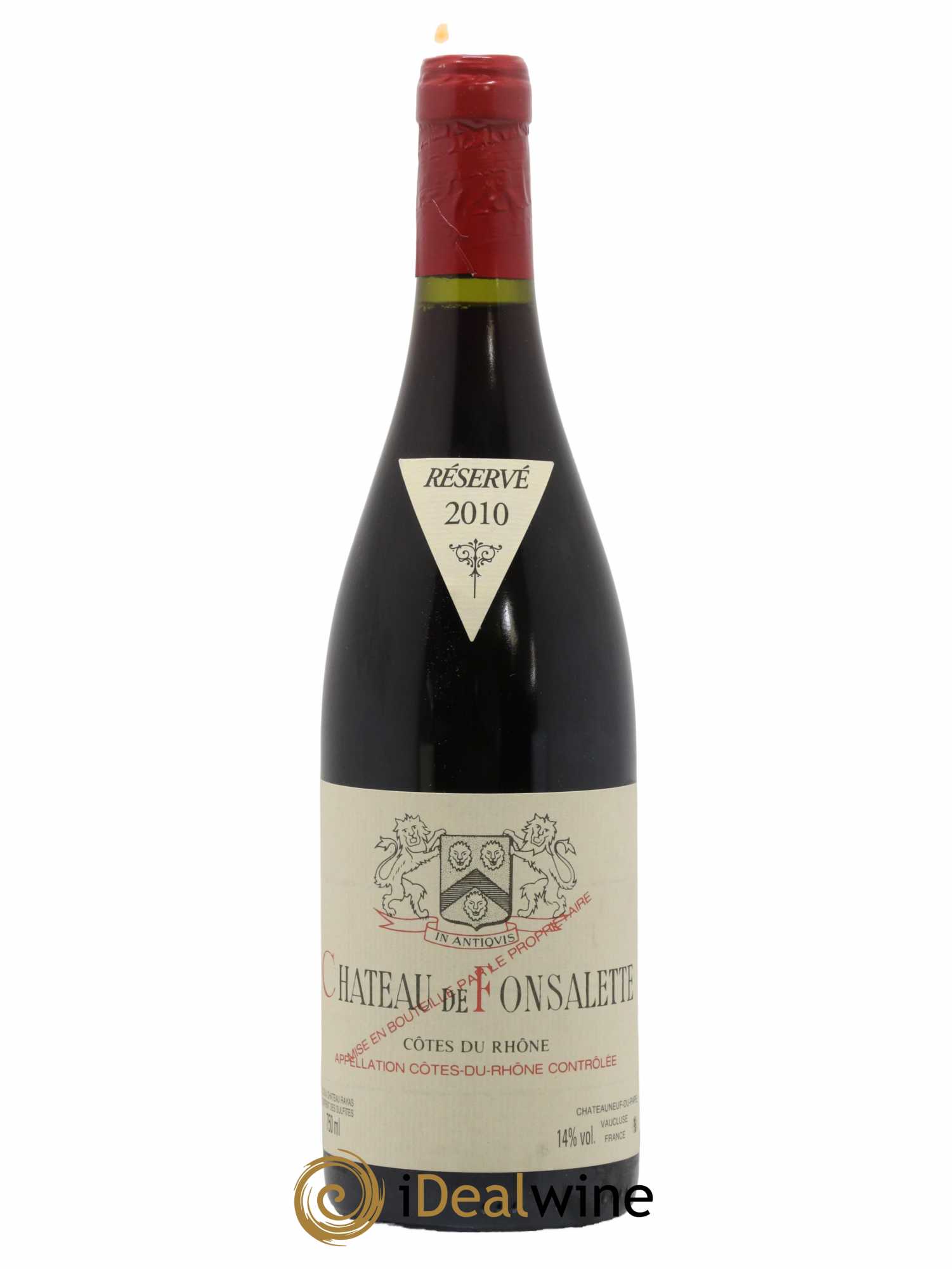 Côtes-du-Rhône Château de Fonsalette Emmanuel Reynaud 2010 - Lot de 1 bouteille - 0