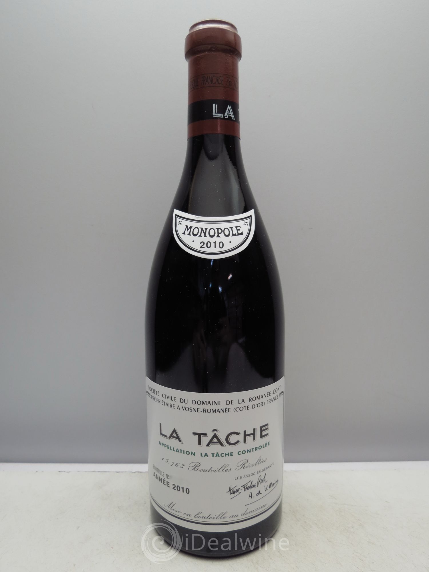 La Tâche Grand Cru Domaine de la Romanée-Conti 2010 - Lot de 1 bouteille - 0