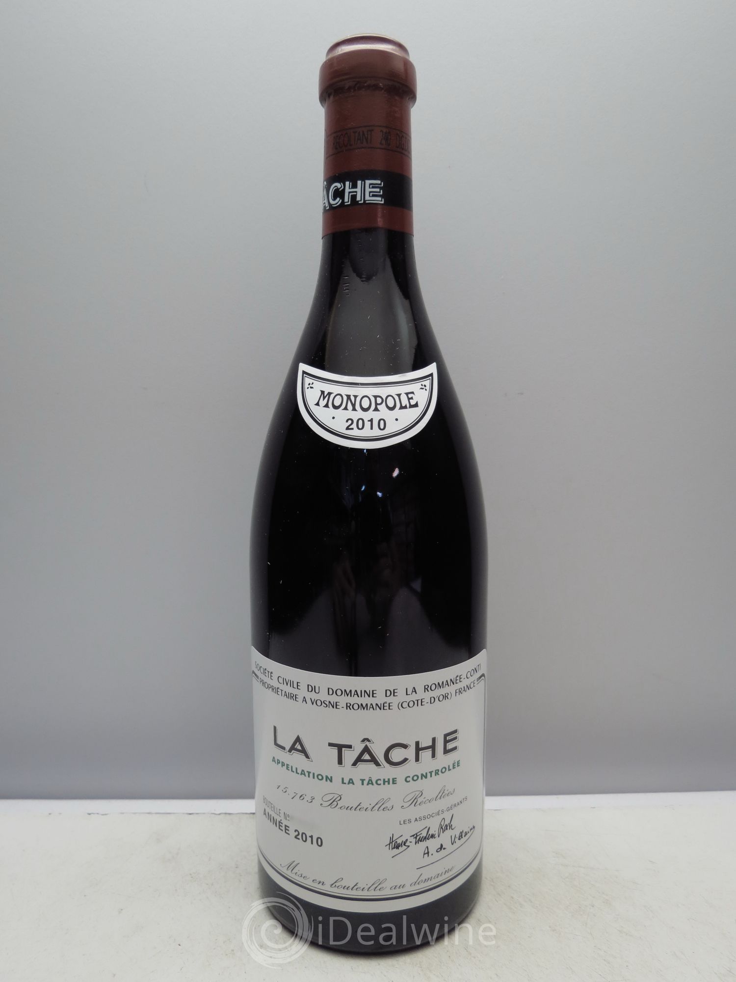 La Tâche Grand Cru Domaine de la Romanée-Conti 2010 - Lot de 1 bouteille - 0