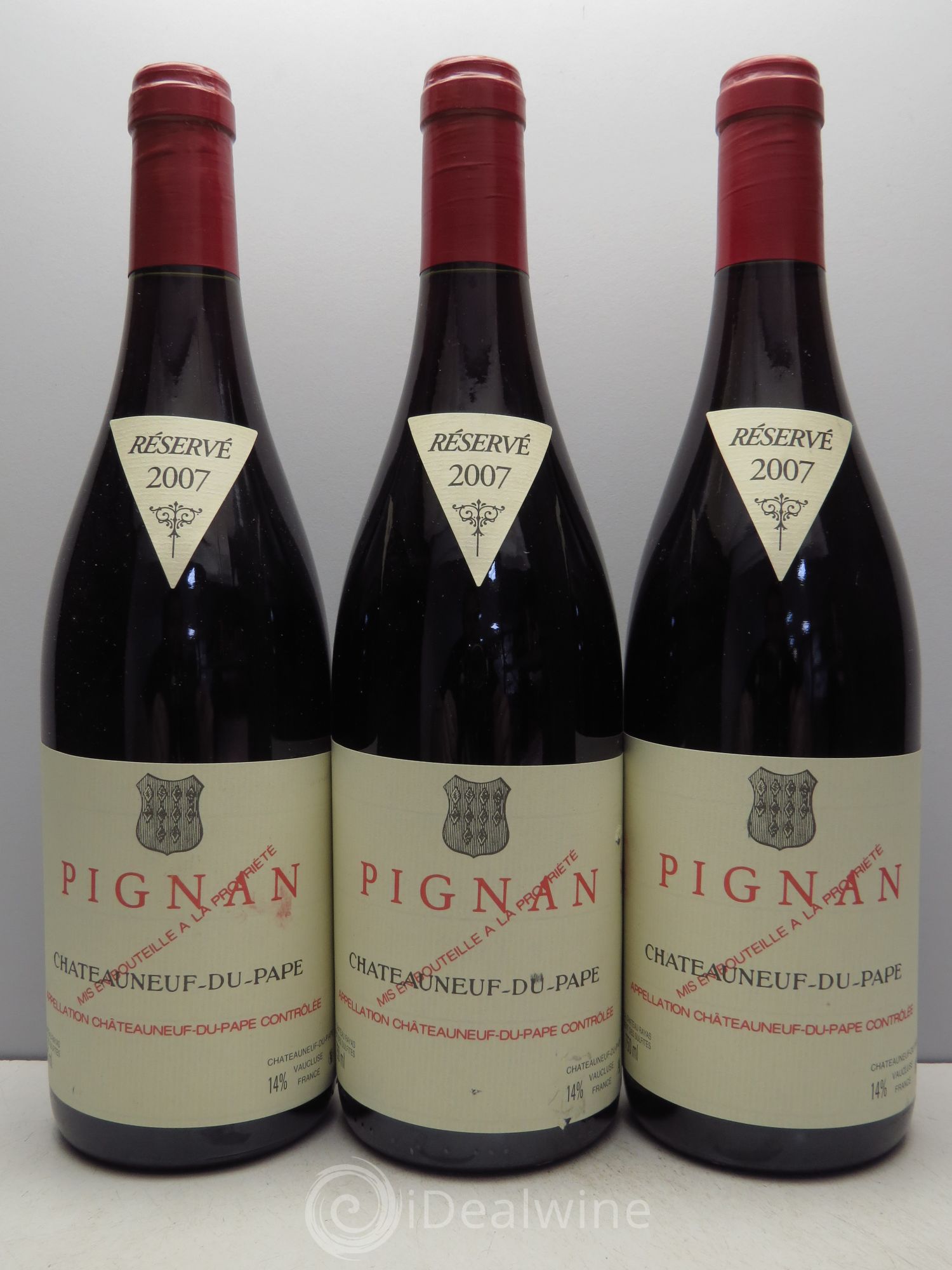 Châteauneuf-du-Pape Pignan Emmanuel Reynaud 2007 - Lot de 3 bouteilles - 0