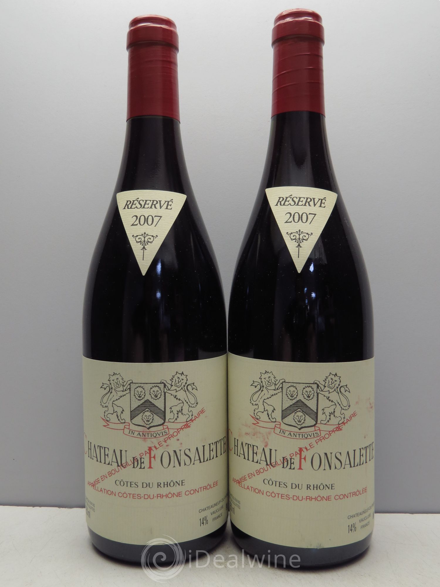 Côtes-du-Rhône Château de Fonsalette Emmanuel Reynaud 2007 - Lot de 2 bouteilles - 0