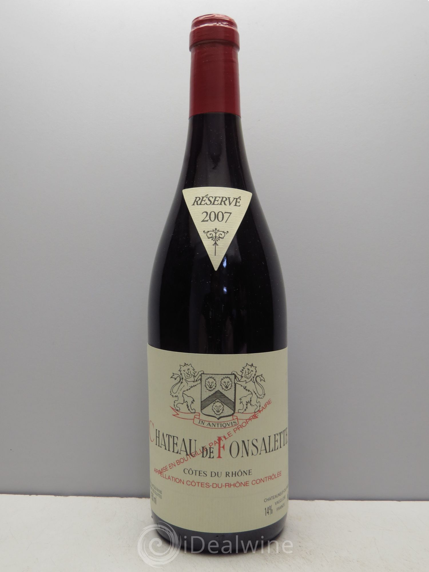 Côtes-du-Rhône Château de Fonsalette Emmanuel Reynaud 2007 - Lot de 1 bouteille - 0