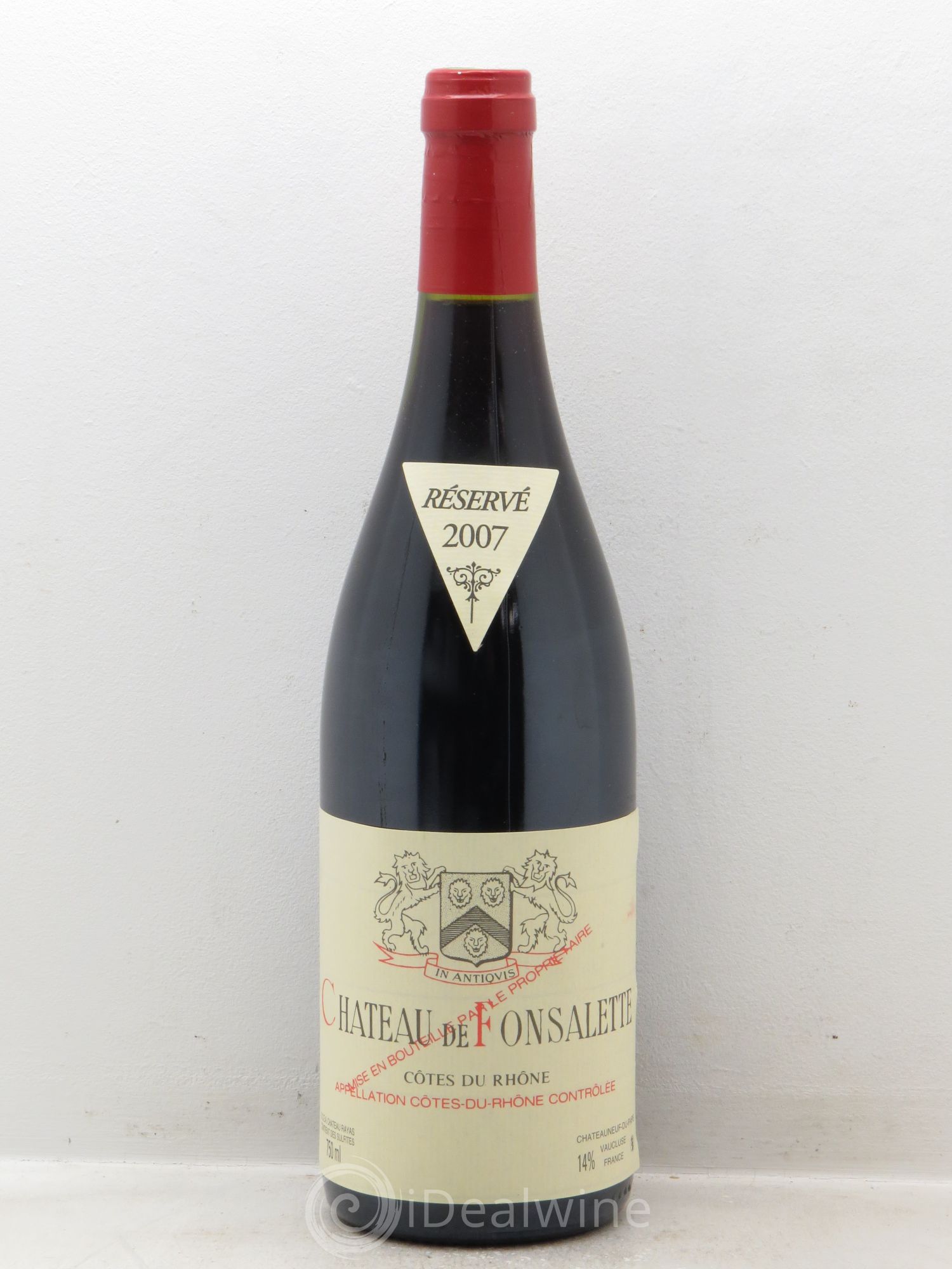 Côtes-du-Rhône Château de Fonsalette Emmanuel Reynaud 2007 - Lot de 1 bouteille - 0