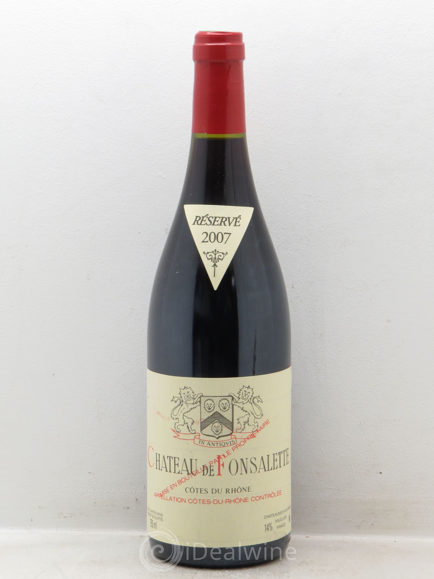 Côtes-du-Rhône Château de Fonsalette Emmanuel Reynaud 2007 - Lot de 1 bouteille - 0