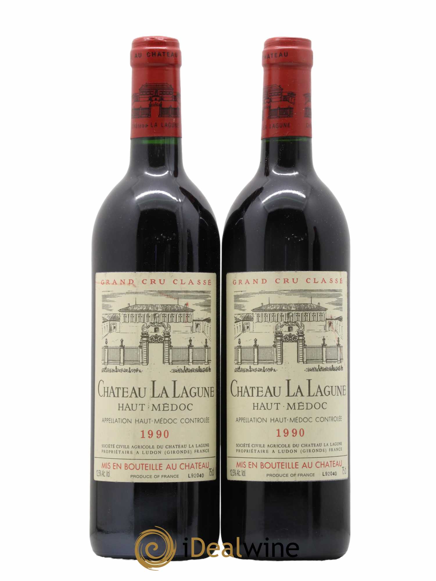 Château la Lagune 3ème Grand Cru Classé 1990 - Lot de 2 bouteilles - 0