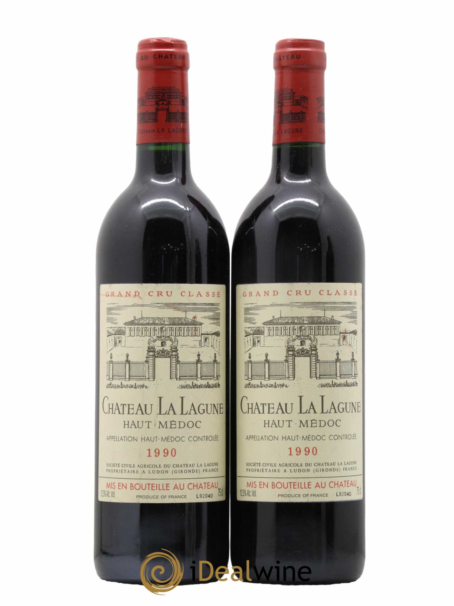 Château la Lagune 3ème Grand Cru Classé 1990 - Lot de 2 bouteilles - 0
