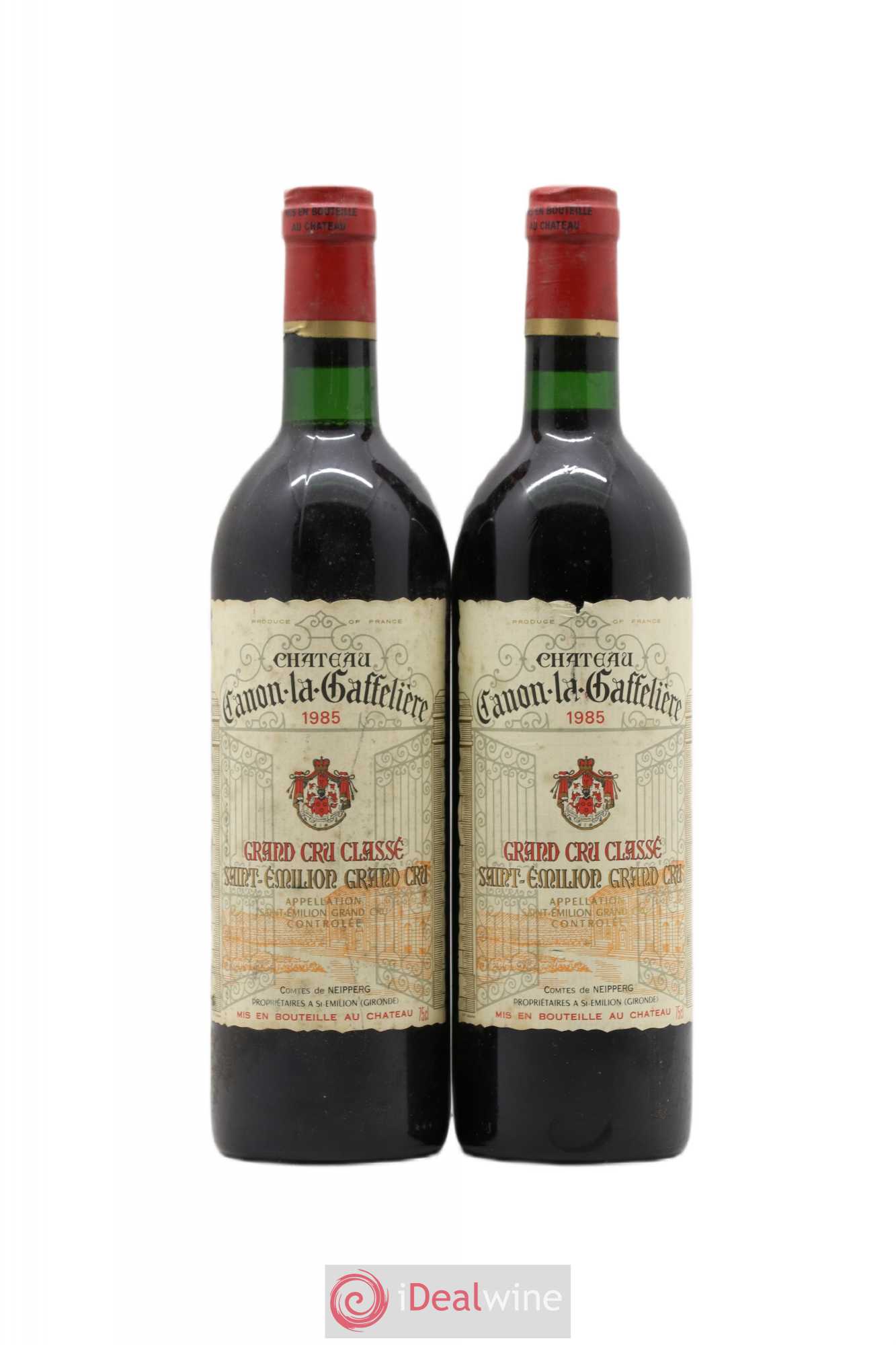 Château Canon la Gaffelière 1er Grand Cru Classé B 1985 - Lot de 2 bouteilles - 0